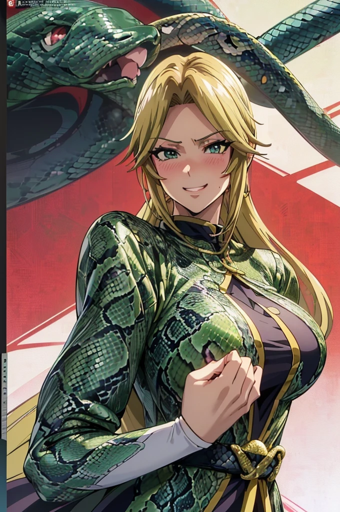 (woman,Huge ,very red lips,Big Ass,Narrow waist,Long legs,Green Eyes立っている)) 8k(((Anime Style,A sloppy smile,What we are looking for,Face mischievous face,The facial expression is accurate)))8k(((((Anime Style)))))8k(((((Anime Style))))) 8k((Anime Style,A sloppy smile,What we are looking for,Face mischievous face,The facial expression is accurate))8k(Anime Style)8k(((((Anime Style)Green Eyes))))8k(((((Green Eyesの描写しっかり))))) 8k(((((Staring at me))))) 8k(((Blushing))) 8k(((((Ecstatic Face))))) 8k((((snake:1.3))) 8k(((((snakeの女))))Firm hand shape