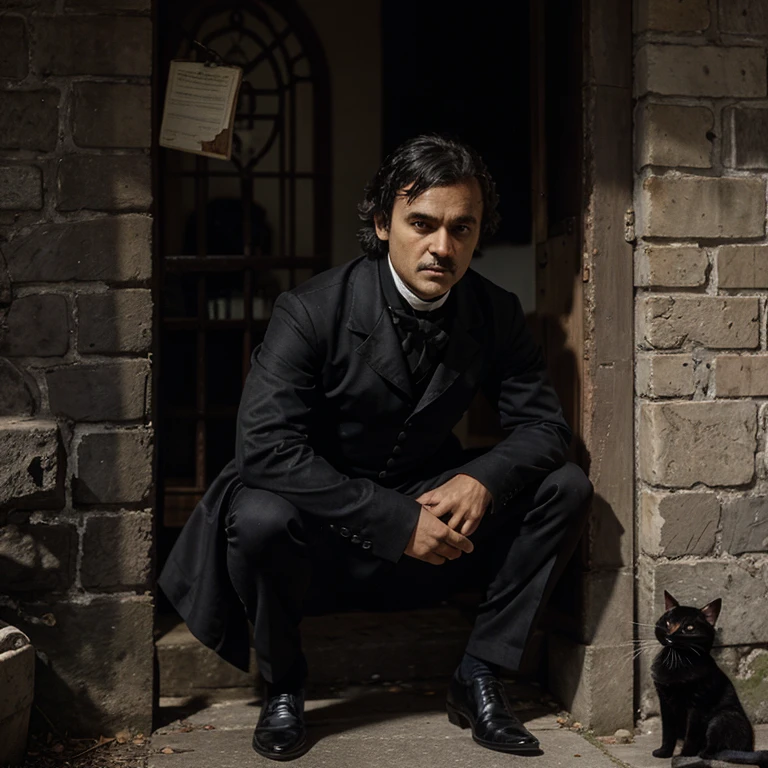 Cuento de Edgar Allan poe "El gato negro". The police are surprised