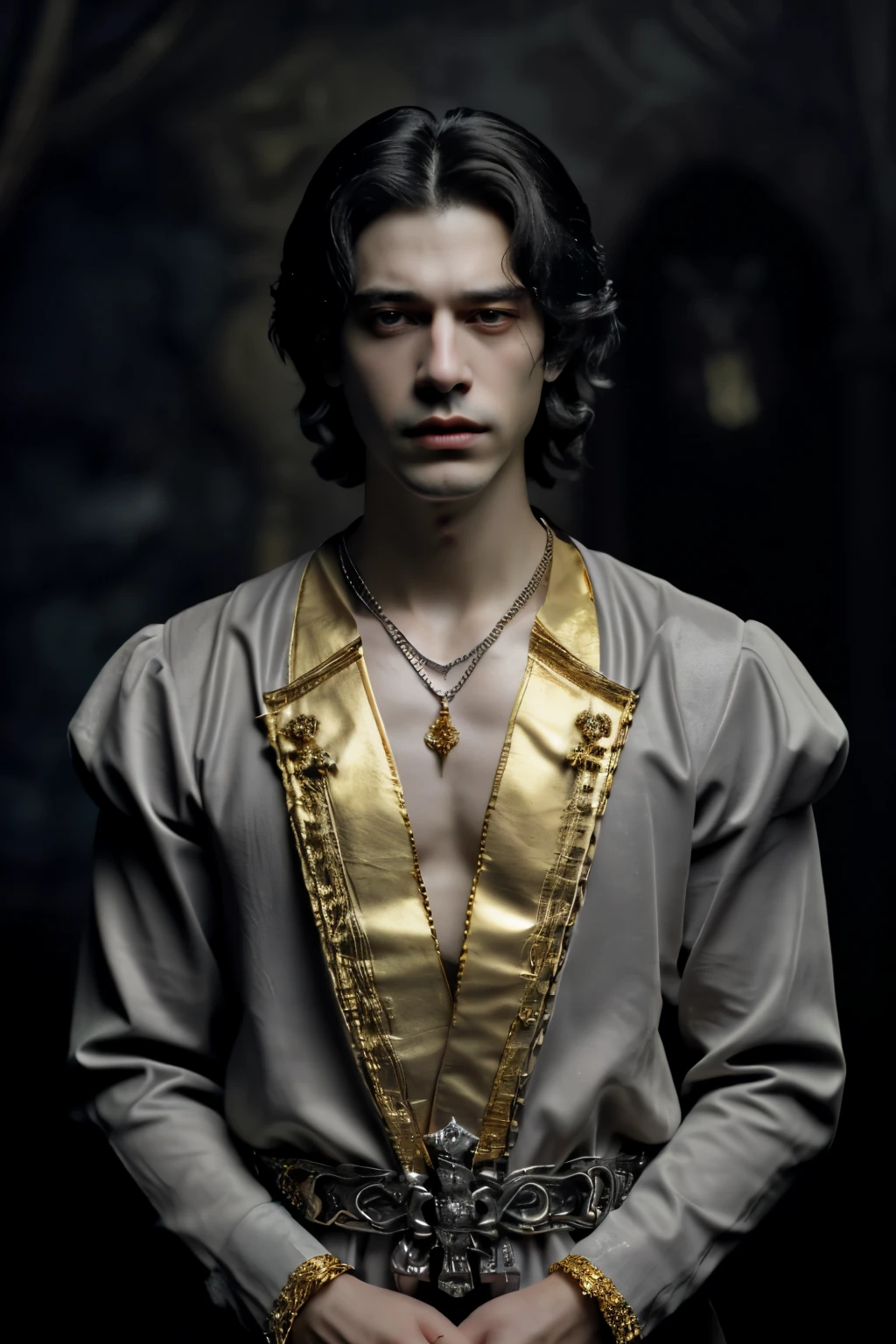 Gloomy Prince，Behind it are a lot of gold and silver jewelry