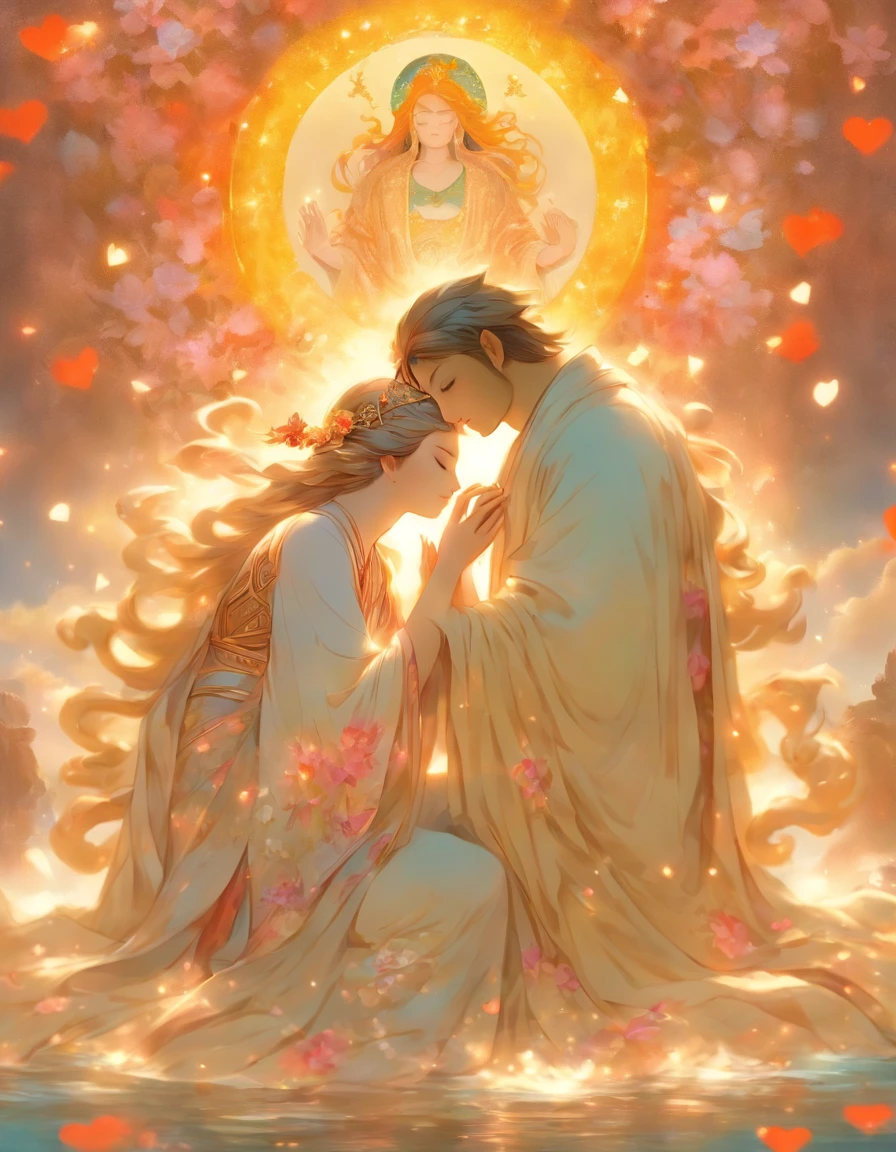 「Yab-Yum」A huge Roman emperor named Constantine I「great」A cute girl from the Land of the Rising Sun snuggles up to the head of the statue。they are a happy couple、full of love。Their love is、It transcends the shackles of faith and religion。That love is、It's a microcosm that lives within garden quartz、It's a galaxy、It's a clear sky before dawn。Their relationship unfolded in a tranquil time、Marble floor and colorful ores、diamond、Morganite、Kunzite、rose quartz、Inca Rose、rhodochrosite、Decorated with jewels of love such as rhodonite。Their love is時空を超えた幸福であり、Has the power of healing, forgiveness, and repentance。They are united in a sacred prayer、That figure is super beautiful and the scale is endless。Their relationship is detailed and elaborate、It links a nostalgic past with an exciting future。Their love is現代的であり、It is a super high quality entity such as Akashic Records and Book of Life。It's a divine digital art、filled with pure light。That love is深い感動を呼び起こし、It's something that brings tears、Symbolizes the happiness of love。They are Aizen Myoo and Cupid、They are like angels of love、It embodies the mercy and wisdom of Shinto and Buddha。their relationship built a lyrical and heart-full world、Has wisdom, compassion, and healing powers。They look like Alma Tadema and Michelangelo、Gustave Doré、Comparable to William Blake's works。They are soulmates and twin flames depicted in tarot cards and oracle cards、It's like a twin ray、Happy Buddha and Buddha paintings、It also exists in Buddha statues。They symbolize the integration of East and West、Tibetan Buddhism or Gandharan style、It is also familiar to the world of tanga。their relationship also touched on the realm of mysticism、It shows their existence as a soul-like。Their love is地上の運命と天界の至福を結びつけ、It's super beautiful and has become a masterpiece。they are humanity's treasure、It symbolizes the truth of the universe。Their appearance became a bridge between the sacred and the secular、It is an iconic, diverse, and colorful entity。that relationship is depicted as digital art、It becomes a sensory motion。It has a sublime meaning、It questions the meaning of living and dying。They embody the light of the Central Sun、The truth of Dainichi Nyorai and the essence of the Rishukyo、Kobo Daishi holds Kukai's prayer。Their appearance resonates with Koyasan's three-dimensional mandala、It embodies the miracles of Komyo Shingon。Their love is密教や天台宗、Transcending the teachings of the Shingon sect、It also extends to regions such as the Taizo Realm and the Kongo Realm。they transcend everything in the mandala、It's the truth itself。