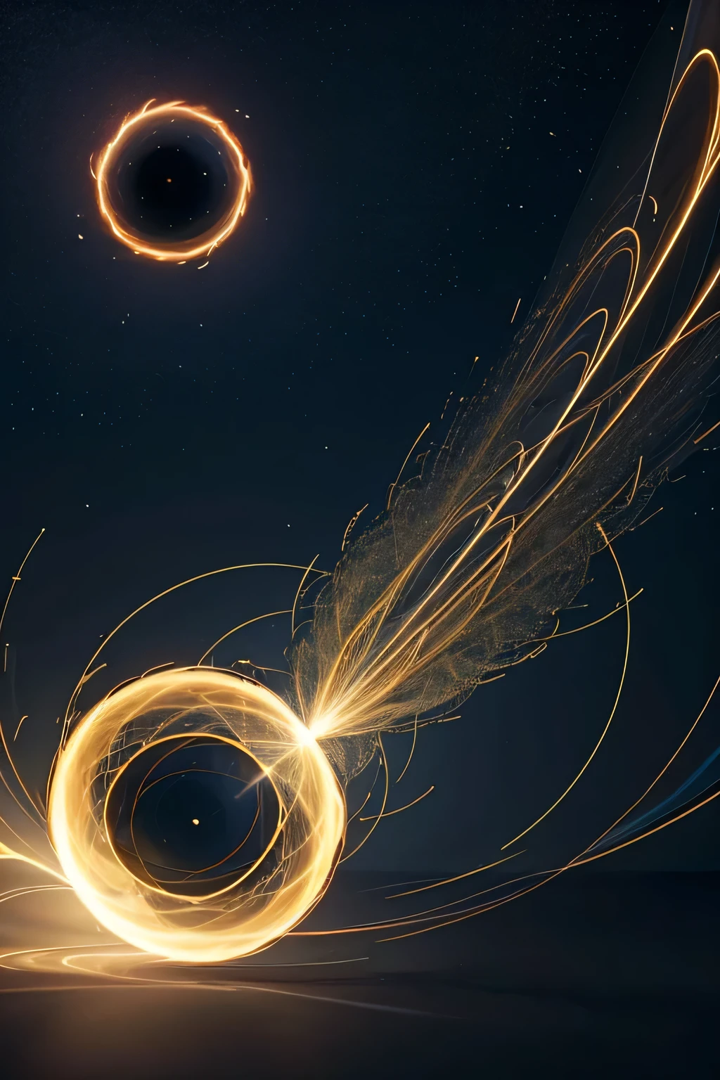 Generates graphic representations of the trajectories of particles emitted in a space, using simulations of particle movement through an image in an electric, magnetic or gravitational field.