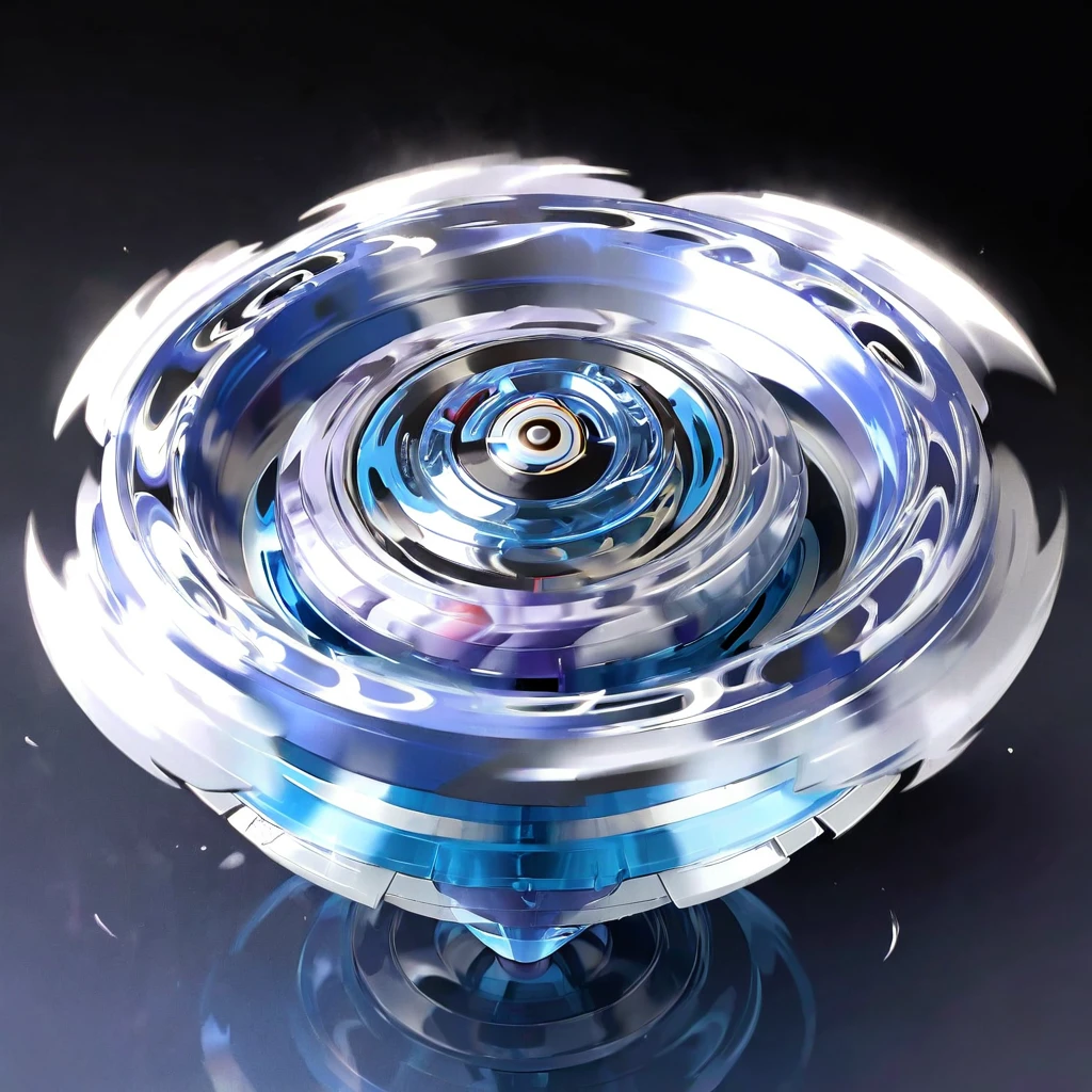 masterpiece, best quality, black and white sketch on white background, ultra-detailed sketch of a Beyblade top mid-spin, capturing the motion and energy as if it has just been launched. The spinning should create an intsense blur effect around the whole beyblade, emphasizing the speed and dynamism of the Beyblade. The top should show motion lines and a slight distortion to convey movement, intense blur effect, Anime-influenced graphic look, no human, anime-inspired style, isometric view, gradient background, no people, no person