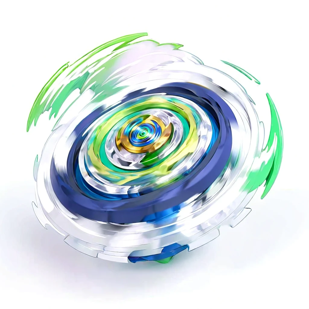 masterpiece, best quality, black and white sketch on white background, ultra-detailed sketch of a bulky light green Beyblade top mid-spin, capturing the motion and energy as if it has just been launched. The spinning should create an intsense blur effect around the whole beyblade, emphasizing the speed and dynamism of the Beyblade. The top should show motion lines and a slight distortion to convey movement, intense blur effect, Anime-influenced graphic look, no human, anime-inspired style, isometric view, gradient background, no people, no person