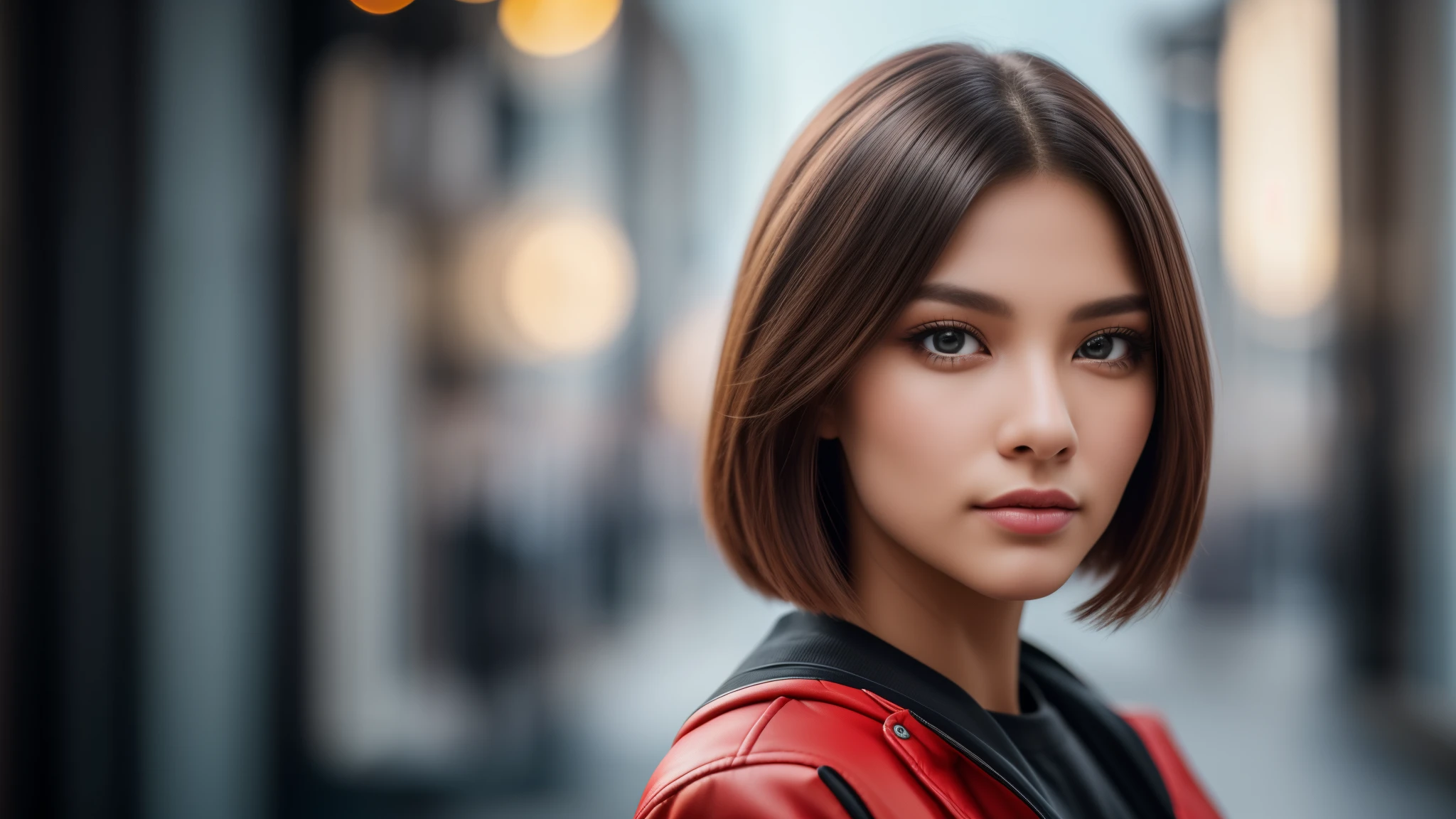 tmasterpiece,best qualtiy,hdr, hyper HD, 8K,Bokeh,Ultra-fine painting,Sharp focus,Physically-based rendering,Extreme detail description,portraitures,half-body photo,looking at viewer, (EOS R8, 50 millimeters, F1.2, 8K, RAW photo:1.2)