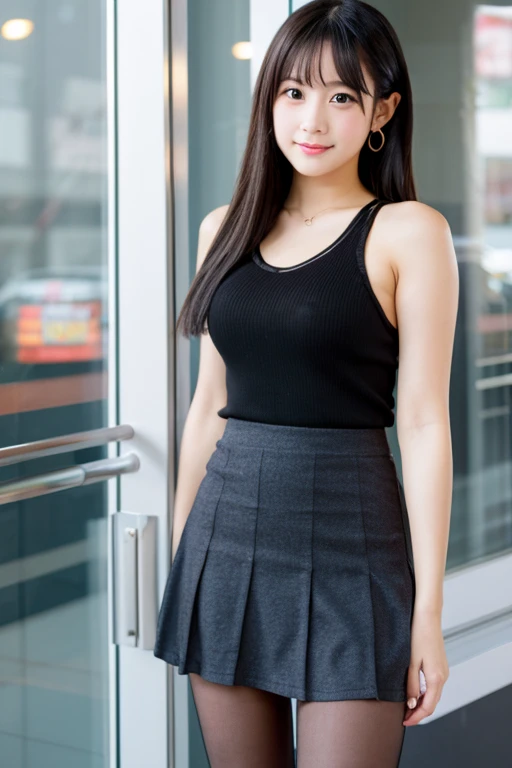 Cute Girls、Idol、mini skirt、Black Pantyhose