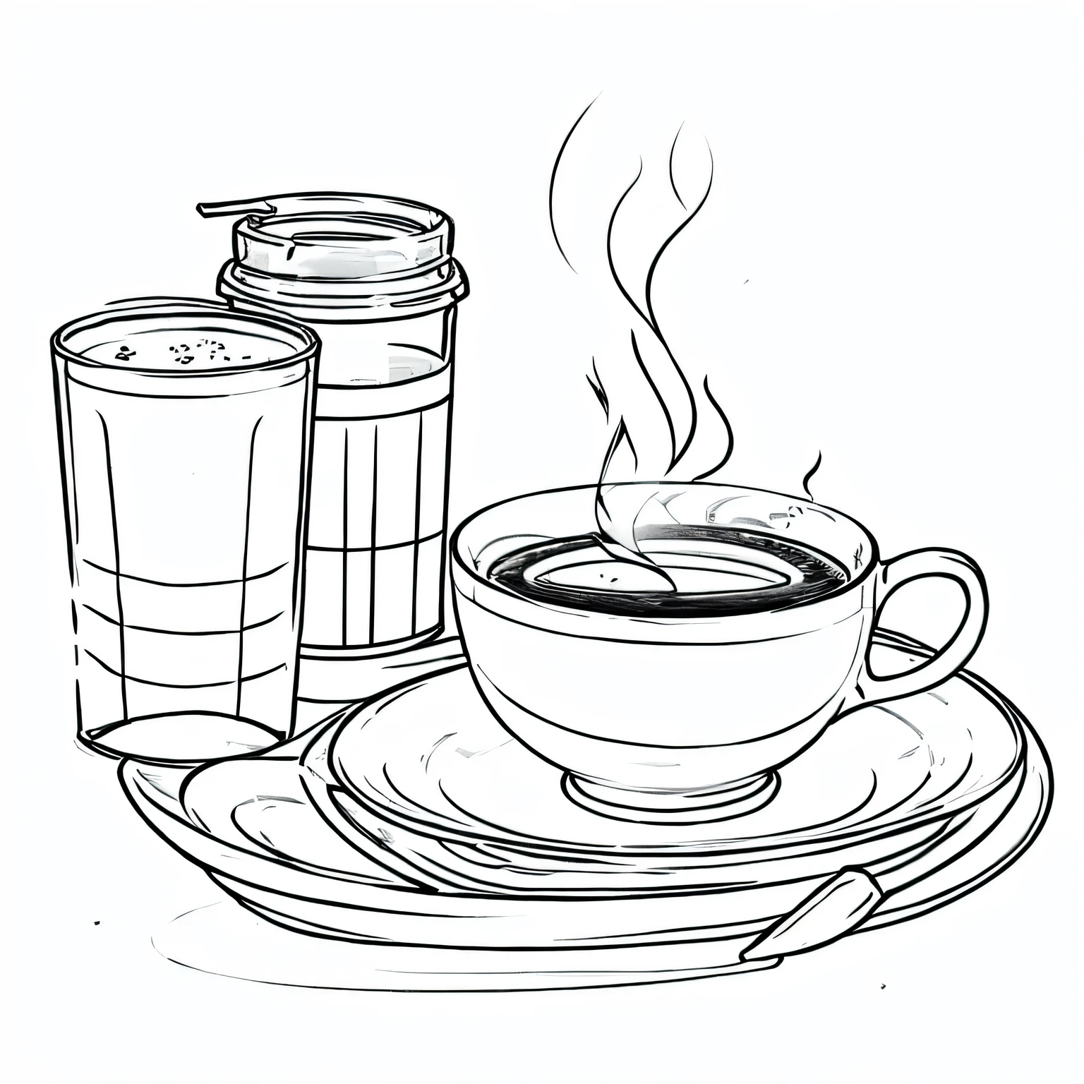 Coffee drawing
