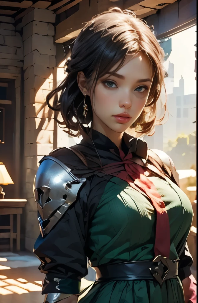 a woman in a green dress holding a sword in a dark room, unreal engine character art, artgerm ; 3d unreal engine, unreal 6 breathtaking detailed, game cg, dead or alive 6, akihiko yoshida. unreal engine, unreal 6, 8k portrait render, 8 k character details, ( ( unreal engine ) ), 8k octae render photo

