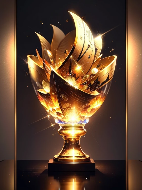 high details, high quality, high-definition32K, ((Money)), ((Trophy)), Artistic, simple, Geometric pattern, 光沢のあるMoney, shine, Abstract, shape, Iconic, bright, design, aesthetics, praise, beautiful, modern, luxury, Visual, grace, Art Deco, artwork, Victory, creative, Minimalism, Trophyケース, amazing, light, Overall, shine, Decoration, Money属素材, pride, Brilliant, Rich, Precision, Sophisticated, Fine art