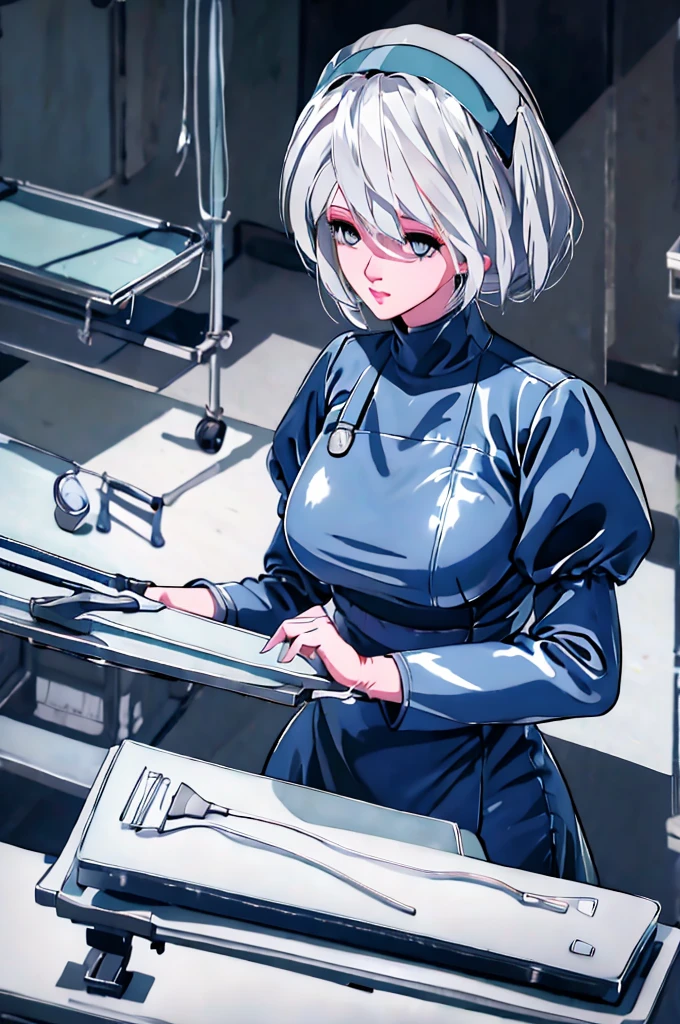 nurse uniform,hospital, latex nurse suit,nurses,busty,elbow gloves,labcoat,white hair woman,white eyes , gigantic ,medical instruments,asian nurse,two nurses,speculum,examination room,oversize ,big ass ,strap on, lay on table ,legs spreaded,giving birth,gyno chair , dentist,Milf,latex,black uniform,oversize breasts