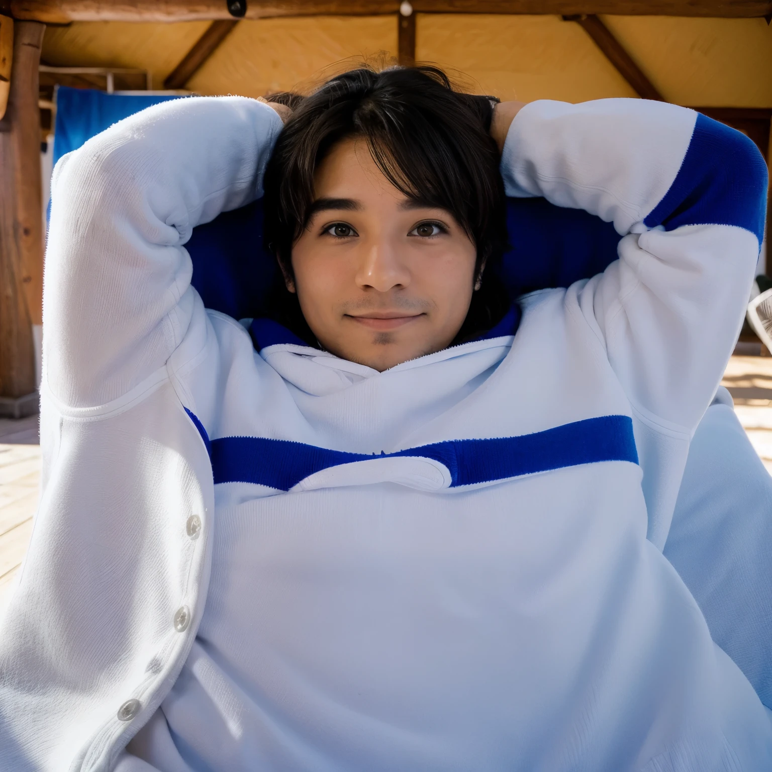 Oso polar YouTuber con cabello y una estrella en la mejilla 