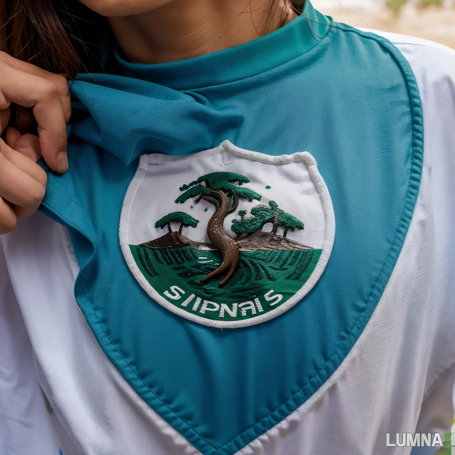 Bandeira do Rio Grande do Sul submersa na lama