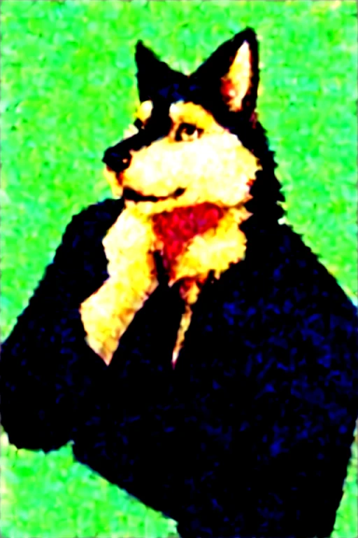 Black husky ears