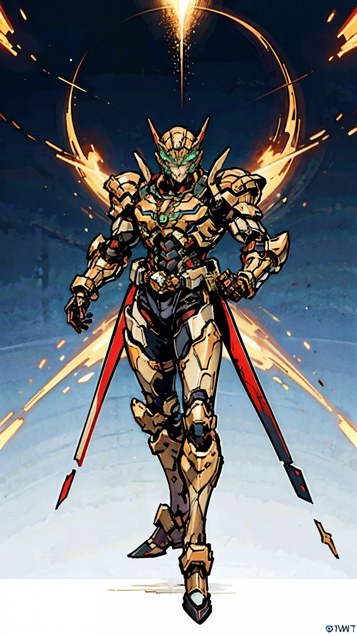 A man wearing a full-face helmet, a fantasy-style biotech armored combat suit, green eyes, (a composite layered chest armor), fully enclosed shoulder guards, matching arm and leg guards, the belt is adorned with fangs biting into orbs, (the color scheme is primarily black with red accents), the design balances heavy with agility, a high-tech bio-mecha armor, (Armor Concept Inspired by Bat, stand on the top of a skyscraper in a futuristic sci-fi city), this character embodies a finely crafted fantasy-surreal style armored hero in anime style, exquisite and mature manga art style, (element, plasma, energy, the armor glows), ((male:1.5)), metallic, real texture material, dramatic, high definition, best quality, highres, ultra-detailed, ultra-fine painting, extremely delicate, professional, perfect body proportions, golden ratio, anatomically correct, symmetrical face, extremely detailed eyes and face, high quality eyes, creativity, RAW photo, UHD, 32k, Natural light, cinematic lighting, masterpiece-anatomy-perfect, masterpiece:1.5