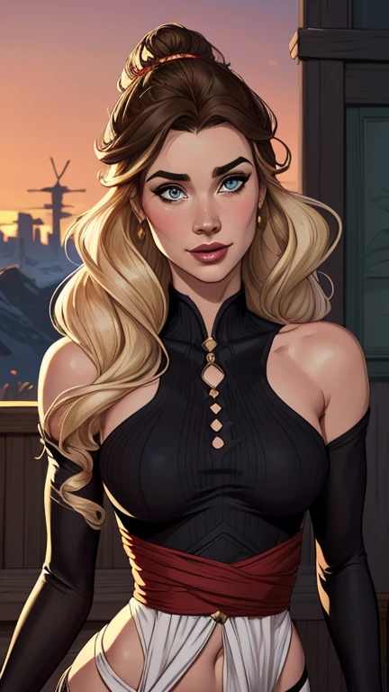 Estilo de melhor qualidade, mulher de 30 anos, seios enormes, cabelos castanhos longos, olhos azuis, vestido branco fino e acanhado, sunset, tronco, sensual, Angelic, Tecido fino, transparente, raios de deus, nuvens fofas, campo de flores coloridas,Cartoon style illustration in a vibrant brown that contrasts with her pale skin. - You reflect a mix of curiosity and determination. - Ela tem uma estatura alta, with a slender and agile figure, evidenciando sua agilidade e destreza. -fundo colorido Design de personagens de retrato, beautiful digital illustration, retrato de alta qualidade, Arte em quadrinhos, Corpo inteiro sensualizando ou pelada. folha de retorno. return sheet member clothes of the day hellish day expression of hatred and blood on the face Atompunk style female character Queen Fiona Anna of Arendelle with war marks Cartoon image of a woman .Ilustra??o estilo desenho animado, estilo de arte dos desenhos animados, estilo de arte dos desenhos animados, digital illustration style, estilo atompunk design de personagens altamente detalhado, arte digital detalhada coragem, Forest fan art, Design de personagens de retrato, beautiful digital illustration, retrato de alta qualidade, Arte em quadrinhos, mulher jovem cabelo com transas lindas . Queen Anna of ArendelleBeautiful lined eyes Medium large bust and wonderful sexy clothes. image expression of sexual desire from waist to head illustration Queen Anne of Arendelle atompunk style Fallout 4 style pose playboy magazine sensual witch Character cartoon style facial expression happy beautiful smile and six medium small portrait mode waist up with lots of gold around her other stones portrait precious mode waist up queen of the south Jennifer Connelly GTA scenery dominatrix gold coins chest with jewelry with her boyfriend, um homem com barba preta, armado com um estilo militar,mulher de 35 anos, very long blonde hair down to the waist and half curly with bangs, seio