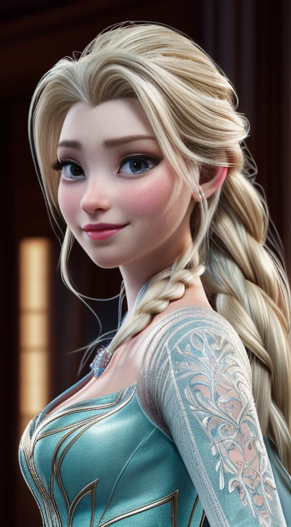 Highly detailed CG unity 8k wallpaper, style shot, complex, high detail, dramatic, highest quality movie still image, very detailed, masterpiece, best quality, character design, Elsa, Elsa from Frozen, (( Dark style)), realistic ultra-detailed rendering style, natural light, sharp character design, (hard focus, 8k), (((natural skin texture))), 8k textures, soft cinematic lighting, adobe lightroom, dark room, hdr, Sophisticated, Elegant, Rich Detail, Sharp Focuilm Look) )), Soothing Tones, Detail Frenzy, Intricate Detail, Super Detail, Low Contrast, Soft Film Lighting, Dull Colors, Exposure Blending, HDR, Fade, 35mm, f/1.4, ISO, f16, 25 sec.