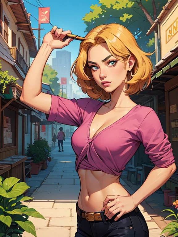 Characterstyle Cartoon style digital illustration female GTA style in cartoon style Digital art style illustration Cartoon image of a woman .Ilustra??o estilo desenho animado, estilo de arte dos desenhos animados, Ella Purnel lestilo Cartoon style digital illustration artgerm style cartoon art style, digital illustration style, design de personagens altamente detalhado, arte digital detalhada coragem, Forest fan art, Design de personagens de retrato, beautiful digital illustration, retrato de alta qualidade, Arte em quadrinhos, mulher jovem cabelo com transas lindas . Beautiful lined eyes Medium large bust and wonderful sexy clothes. image expression of sexual desire from the waist to the illustration Ella Purnellstyle Cartoon style digital illustration artgermstyle style Cartoon style digital illustration GTA stylehair_sobre_um_olho, loiro_cabelo, Azul_olhos, retrato, Sozinho, (corpo todo:0.6), olhando pra cima, fundo detalhado, rosto detalhado, (bronzepunkai, tema bronze:1.1), gladiador, triunfante, teasing expression, yellow gladiador armor, torresmos, arena em segundo plano, Sangue, luz do sol, legendary gladiadorial atmosphere,, waterpark, tenda do mercado, building, provador, natural, salutation, Terra, Floresta de bambuPersonagem Yvonne Strahovski omagem de desenho animado de uma mulher .Ilustra??o estilo desenho animado, estilo de arte dos desenhos animados, estilo de arte dos desenhos animados, digital illustration style, design de personagens altamente detalhado, arte digital detalhada fofa, City fan art, Design de personagens de retrato, beautiful digital illustration, retrato de alta qualidade, Arte em Personagem Yvonne Strahovski omagem de desenho animado de uma mulher .Ilustra??o estilo desenho animado, estilo de arte dos desenhos animados, estilo de arte dos desenhos animados, digital illustration style, design de personagens altamente detalhado, arte digital detalhada fofa, City fan art,