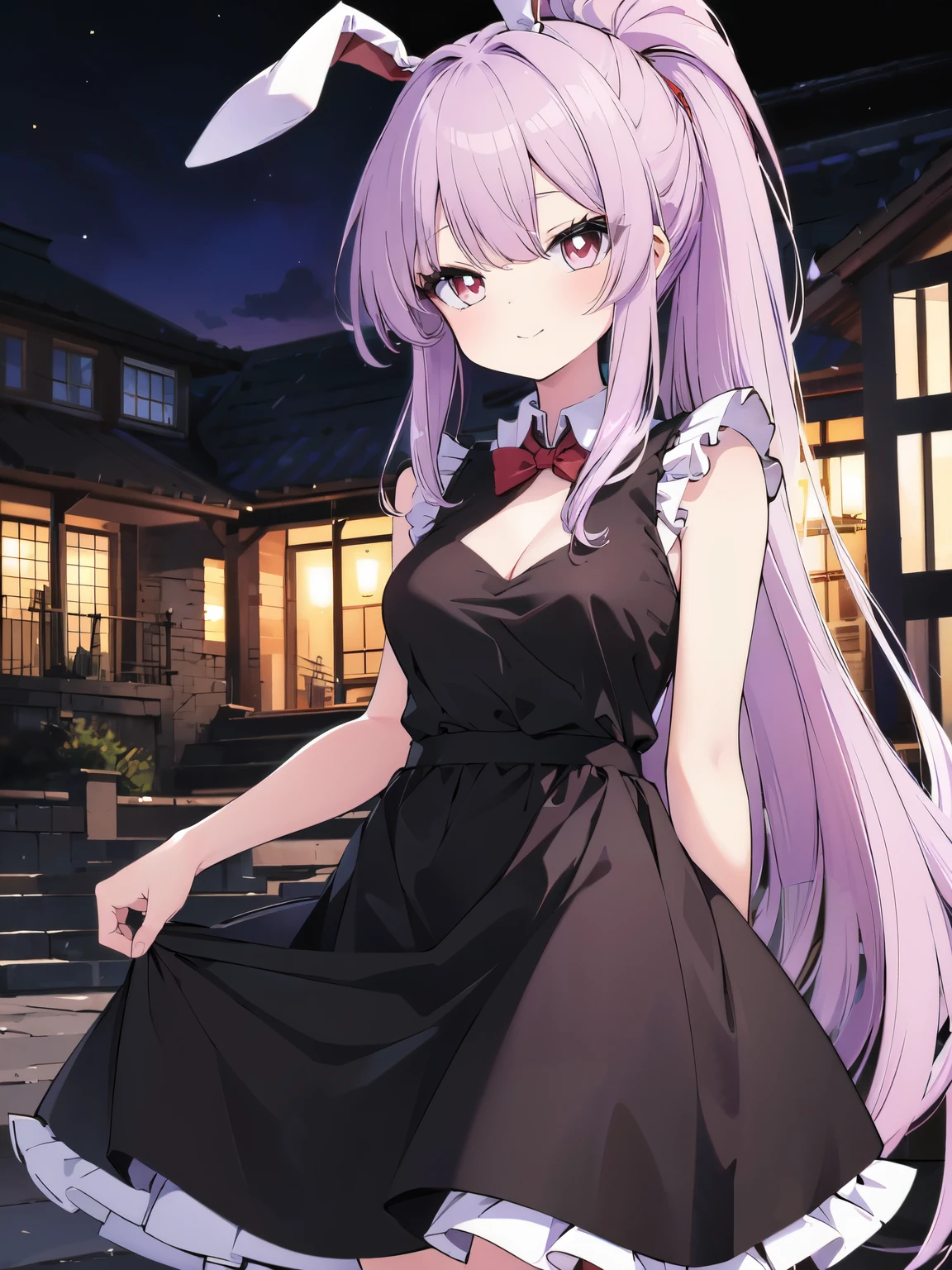 (light purple hair), long hair