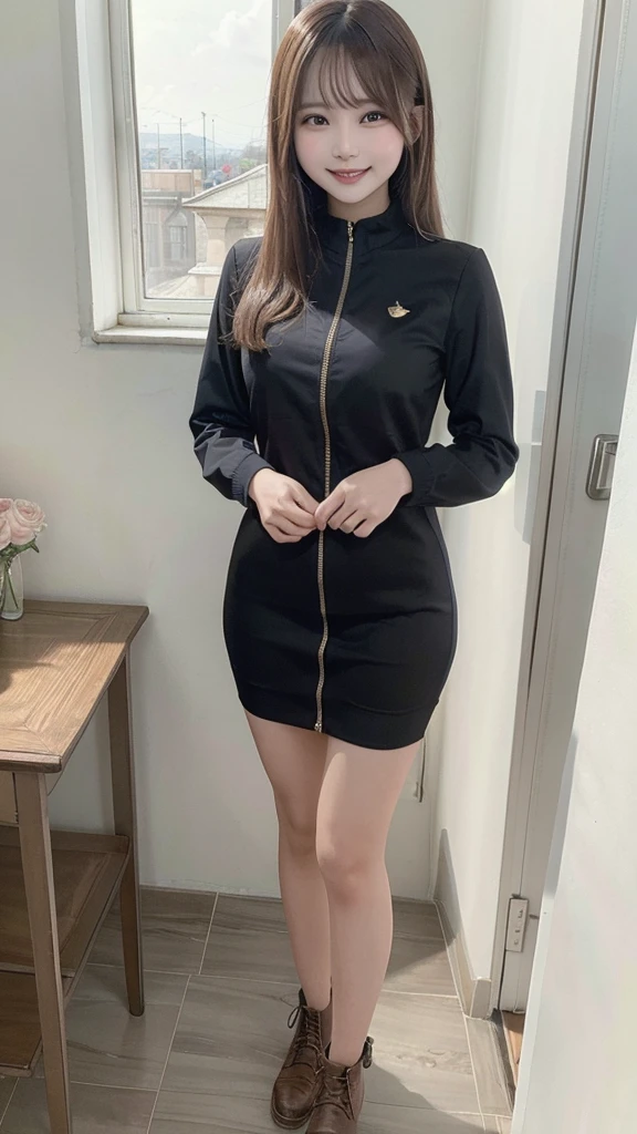 masterpiece, highest quality, 8K, Ultra-high resolution,Full body photo of Royal Sister, 21 year old female,Smiling face