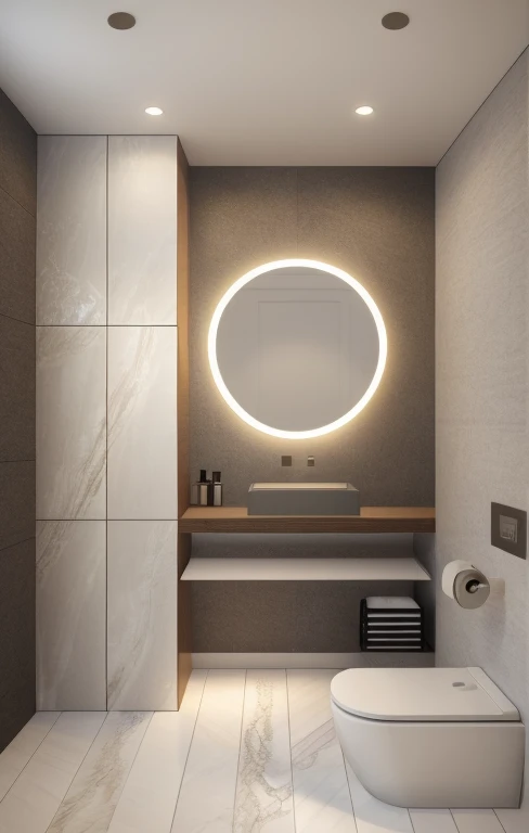 1bathroom, 8k render vray, morden, marble floor:1.3