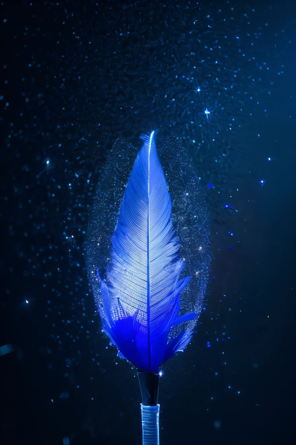 Beauty Moonlight fairy feather color Transparent watermark 8K Moonlight Sparkling at night Digital Real