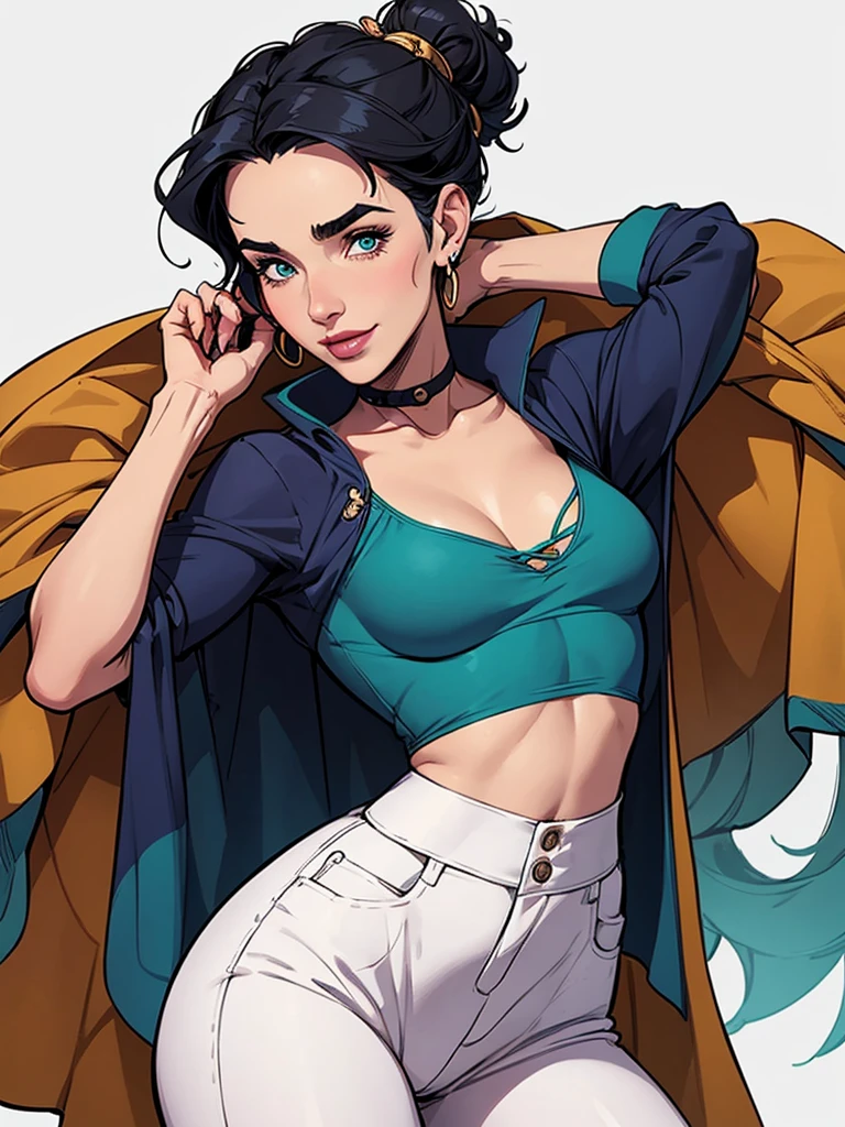 Com um dragão Ennifer Connelly, very long to the waist and half curly with bangs, seios pequenos, olhos grandes com um brilho apaixonado, olhos verdes mel, Um lindo sorriso, vestindo uma camiseta preta longa com um terno feminino verde e jeans, in a serious and sweet comic-style pose, alta qualidade Jennifer Connelly personagem mulher estilo Jennifer Connelly com marcas de guerras Imagem de desenho animado de uma mulher .Ilustra??o estilo desenho animado, estilo de arte dos desenhos animados, estilo de arte dos desenhos animados, digital illustration style, estilo atompunk projeto de pessoaagens altamente detalhado, arte digital detalhada coragem, Forest fan art, Design de personagens de retrato, beautiful digital illustration, retrato de alta qualidade, Arte em quadrinhos, mulher jovem cabelo com transas lindas . Queen Anna by Jennifer Connelly lined eyes Medium large bust and wonderful sexy clothes. image expression of sexual desire from waist to head illustration Queen Anne of Arendelle atompunk style Fallout 4 style pose playboy magazine sensual witch Character cartoon style facial expression happy beautiful smile and six medium small portrait mode waist up with lots of gold around her other stones portrait precious mode waist up queen of the south Jennifer Connelly GTA scenery dominatrix gold coins chest with jewelry with her boyfriend, um homem com barba preta, armado com um estilo militar, Jennifer Connelly Turnaround sheet Creates multiple images in different poses of the same cartoon character:1.2), Woman from Southern Brazil Drawing Art Gaucho Artline white background woman Cartoon image of a woman , roupas sensuais , garota Personagens GTA estilo artgerm femininas Yvonne Strahovski estilo de desenho garota,, pequeno, Shy, bunda grande, catholic nun outfit , dynamic pose, Quente, soft or colored lips, fundo simples, perfect hands, anatomia perfeita, Apoie-se no estilo cartoon de Jennifer Connelly