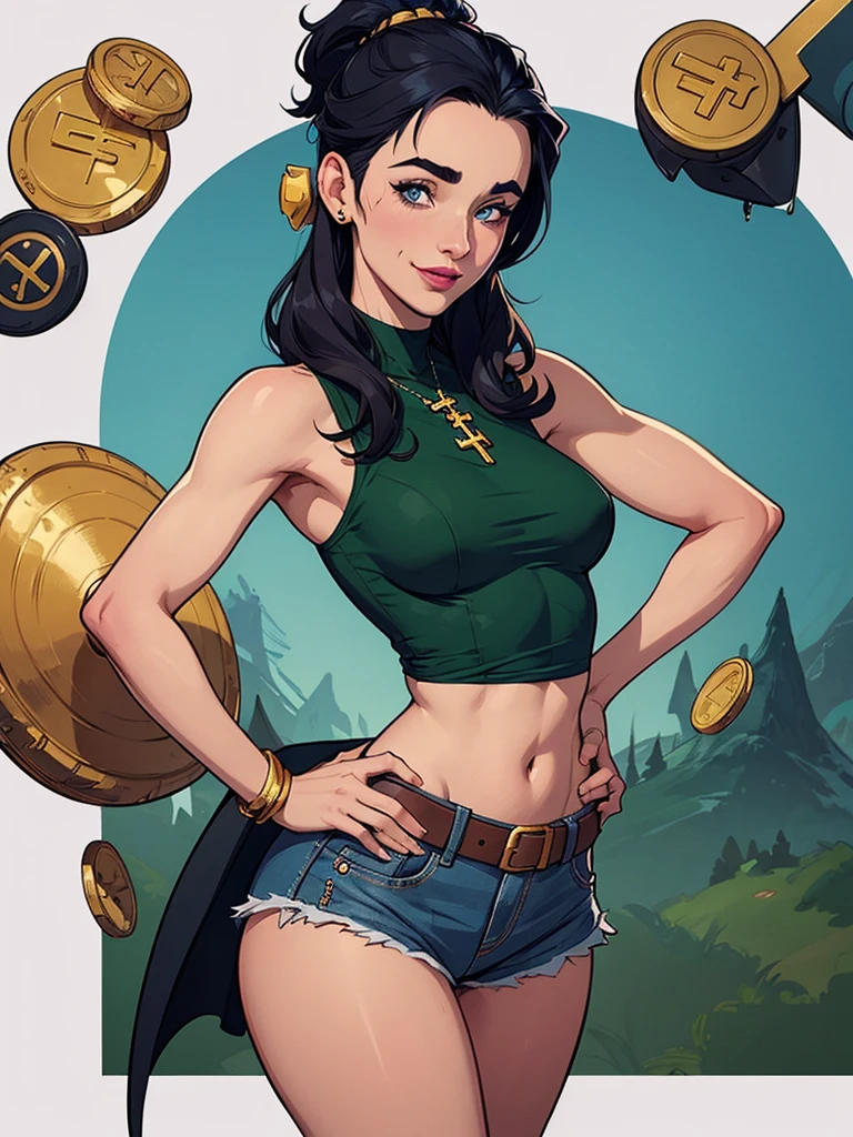 Com um dragão Ennifer Connelly, very long to the waist and half curly with bangs, seios pequenos, olhos grandes com um brilho apaixonado, olhos verdes mel, Um lindo sorriso, vestindo uma camiseta preta longa com um terno feminino verde e jeans, in a serious and sweet comic-style pose, alta qualidade Jennifer Connelly personagem mulher estilo Jennifer Connelly com marcas de guerras Imagem de desenho animado de uma mulher .Ilustra??o estilo desenho animado, estilo de arte dos desenhos animados, estilo de arte dos desenhos animados, digital illustration style, estilo atompunk projeto de pessoaagens altamente detalhado, arte digital detalhada coragem, Forest fan art, Design de personagens de retrato, beautiful digital illustration, retrato de alta qualidade, Arte em quadrinhos, mulher jovem cabelo com transas lindas . Queen Anna by Jennifer Connelly lined eyes Medium large bust and wonderful sexy clothes. image expression of sexual desire from waist to head illustration Queen Anne of Arendelle atompunk style Fallout 4 style pose playboy magazine sensual witch Character cartoon style facial expression happy beautiful smile and six medium small portrait mode waist up with lots of gold around her other stones portrait precious mode waist up queen of the south Jennifer Connelly GTA scenery dominatrix gold coins chest with jewelry with her boyfriend, um homem com barba preta, armado com um estilo militar, Jennifer Connelly Turnaround sheet Creates multiple images in different poses of the same cartoon character:1.2), Woman from Southern Brazil Drawing Art Gaucho Artline white background woman Cartoon image of a woman , roupas sensuais , garota Personagens GTA estilo artgerm femininas Yvonne Strahovski estilo de desenho garota,, pequeno, Shy, bunda grande, catholic nun outfit , dynamic pose, Quente, soft or colored lips, fundo simples, perfect hands, anatomia perfeita, Apoie-se no estilo cartoon de Jennifer Connelly