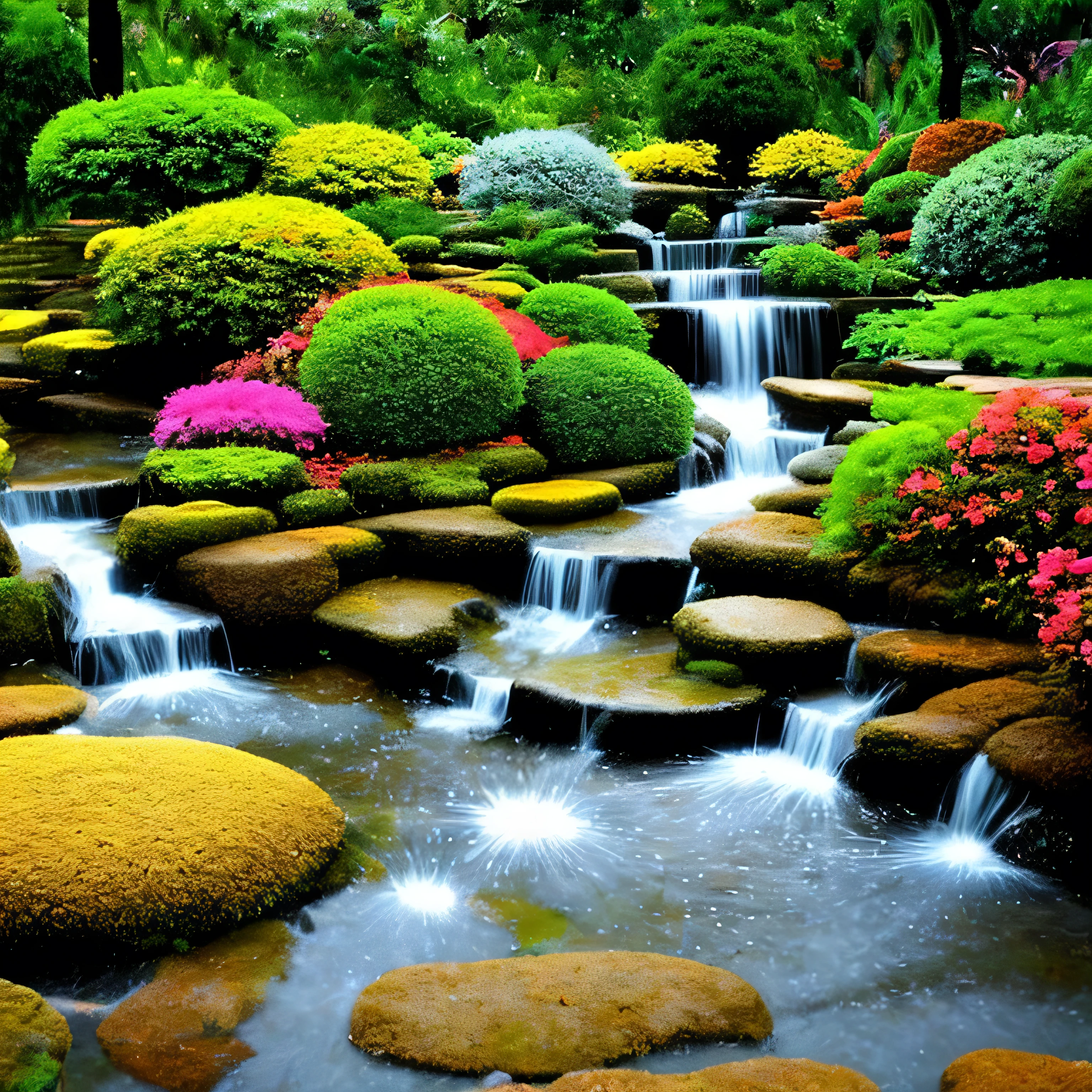 rain、rain、rain、Mystical world Zen garden Dazzling clouds Gently flowing water Colorful flowers Colorful butterflies Fresh air Symphony of nature Perfect harmony Magical beauty Enchanting melodies Heavenly harmony Calming colors Paradise Serenity of nirvana Mystical aura Dreamy environment Waterfall Angels Pure bliss Divine presence Magical aura Eternal symphony of peace and happiness ，