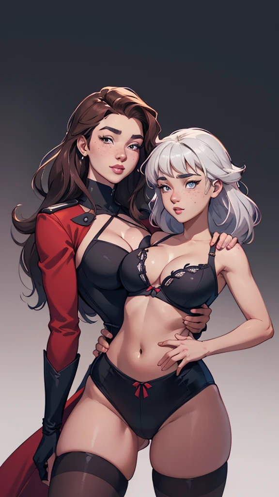 Beautiful portrait mode pose Cartoon character in dynamic pose two women together with freckles on their faces Disney princess Queen Anna of Arendelle with 1,60cm on the left and together with a symmetrical body and beautiful breasts, corpo bem definido, delicado e sensual, estilo de desenho animado, digital illustration Portrait mode a close up of two women Cartoon style digital illustration in bikinis in front of a mountain, artegerm e lois van baarle, artegerm e atey ghailan, modelo uniforme | artegerm, artegerm e Genzoman, artegerm comic, como visto em artegerm, artegerm e wlop, artegerm and rossdraws style digital illustration cartoon style Cartoon image of a woman , roupas sensuais , garota super fofa, authoritative would be facial expressionIllustrate??o estilo desenho animado, estilo de arte dos desenhos animados, estilo de arte dos desenhos animados, digital illustration style, there is a woman in a corset and stockings holding a knife, alena aenami and artegerm, range murata and artegerm, extremely detailed artegerm, artegerm and ilya kushinov, even model | artegerm, ilya kuvshinov and artegerm, artegerm style, artegerm and rossdraws