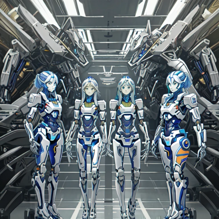 Two young men and women，Take a walk in the Artificial Intelligence Institute Park, White Castle， Institute of Science and Technology， Imperial Fortress， High-tech research institute。The man is very handsome（Mecha warrior）， There is an ice-white crystal around the waist，Highly detailed facial and skin texture, A male god，Female（full bodyesbian, long leges, foco nítido，A Beautiful Woman with Perfect Figure，Slender abs，((dark brown  hair)), (White doctor robe，Highly detailed facial and skin texture, A detailed eye, 二重まぶた