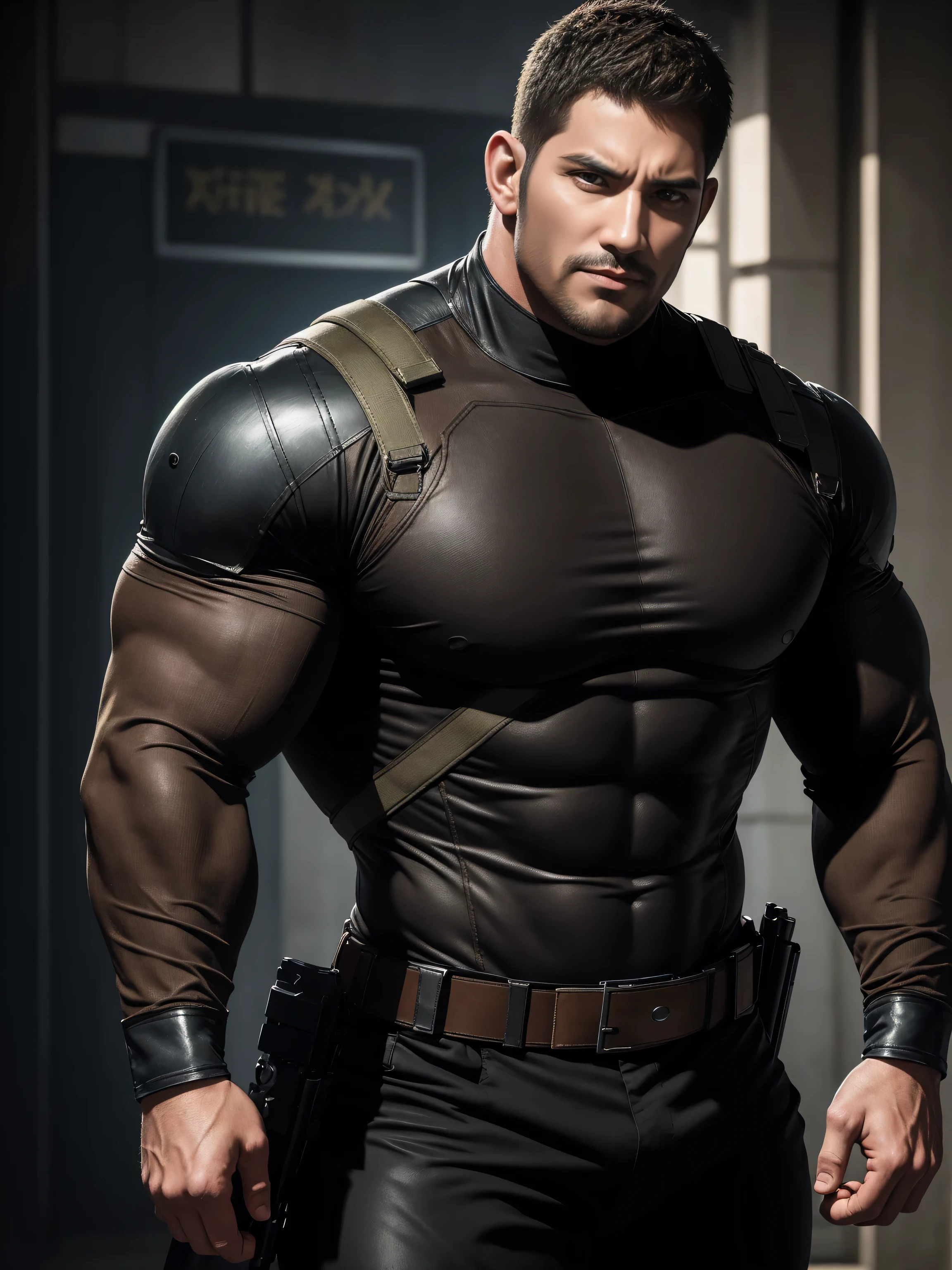 Award-winning original photos，A wild muscular man, naked, big dick ,big balls