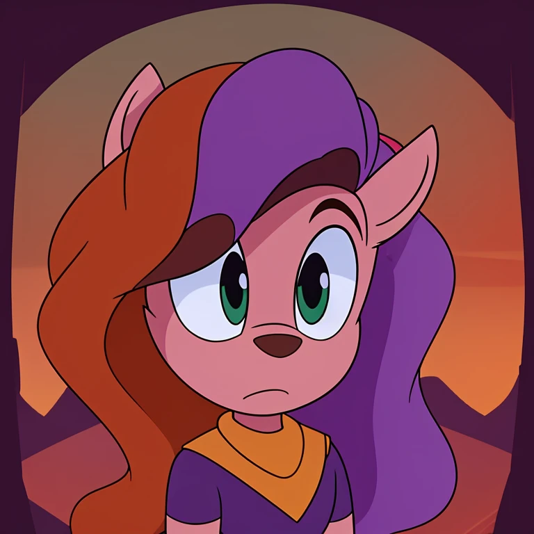 pony, score_9, rating_safe, raven from teen titans, portrait, solo, purple hair
