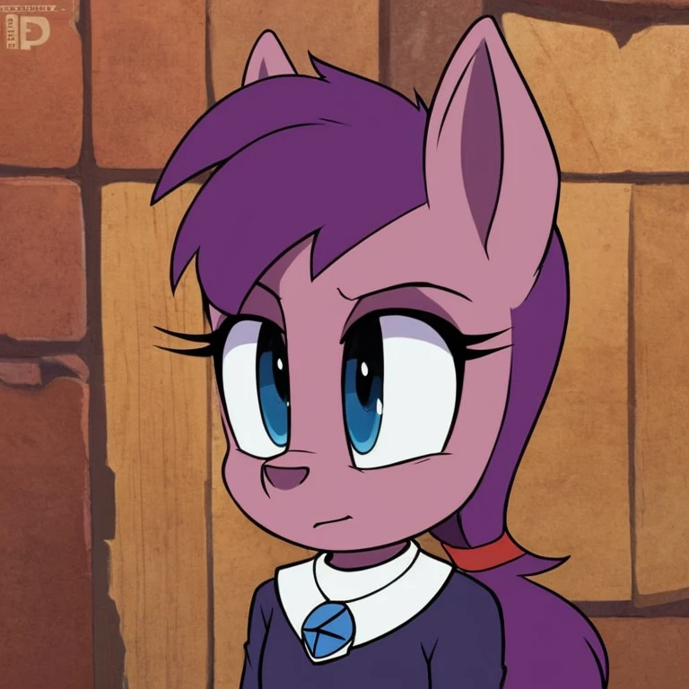 pony, score_9, rating_safe, raven from teen titans, portrait, solo, purple hair
