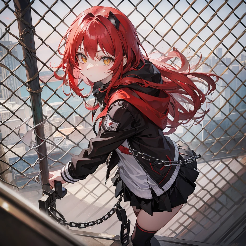 Cat ears(red:1.4)