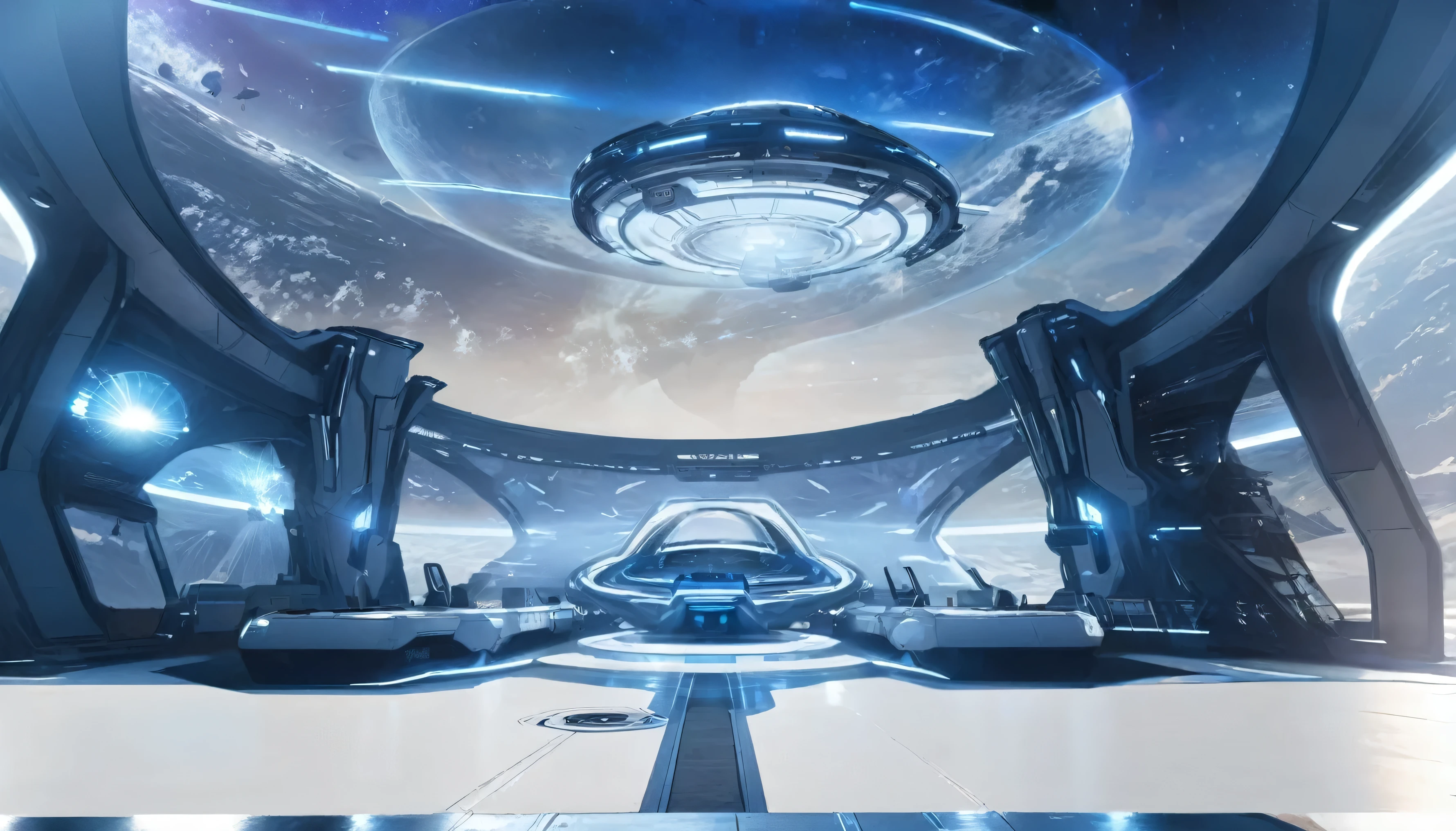 Close up of futuristic spaceship with futuristic interior, Star Citizen Halo, on a future stage, futuristic setting, Future Spaceport, Futuristic sports arena, Inside the future military base, Futurist Base, Future Environment, spaceship hangar, inside futuristic hangar, Interior of an alien spaceship, Futuristic lobby, Inside the UFO, In a spaceship