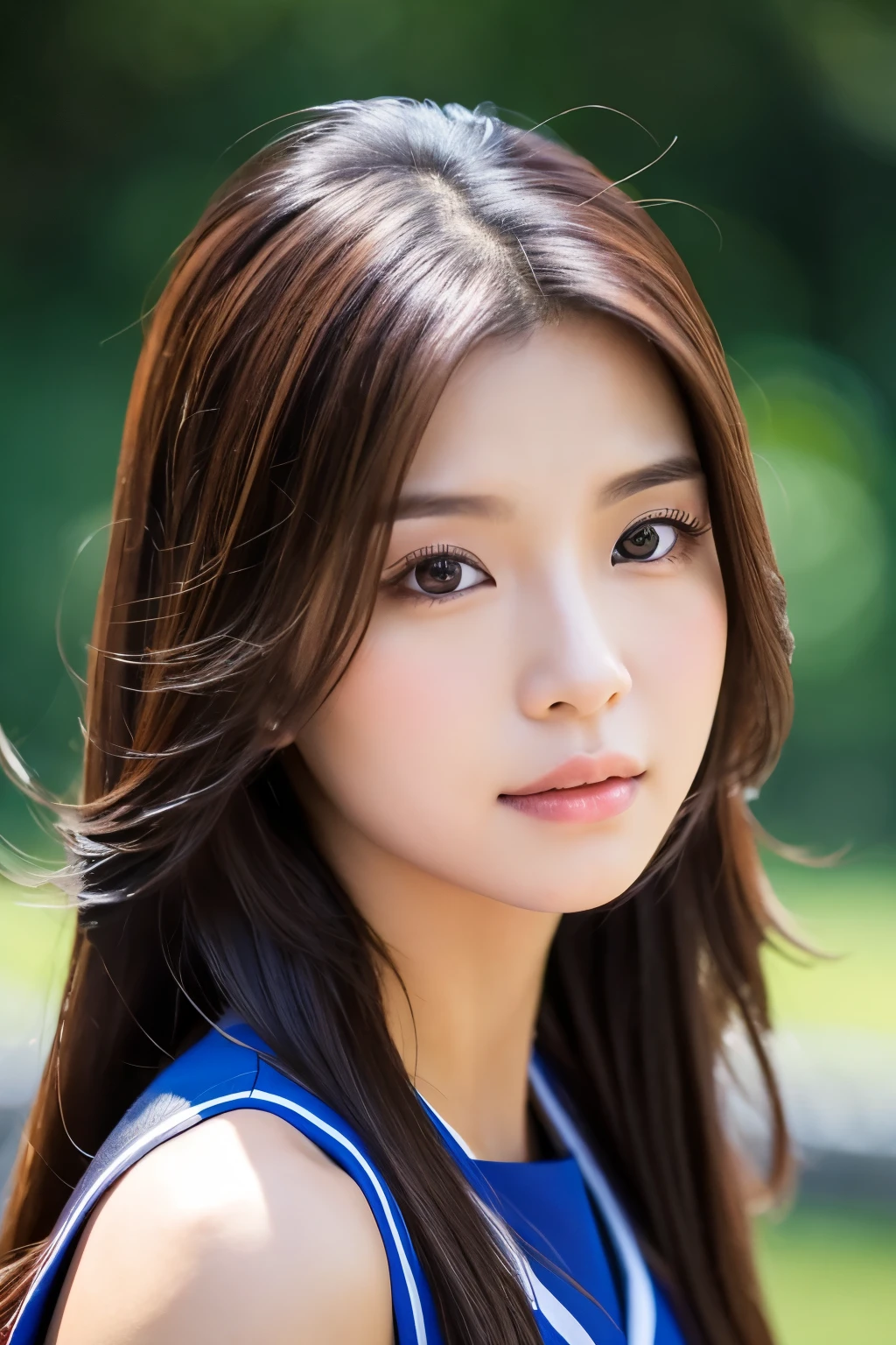 Cheerleader、Active、Charm、beautiful、Vibrant、
a close up of a woman with long hair and a black top, gorgeous chinese model, gorgeous young korean woman, beautiful south korean woman, beautiful asian girl, korean girl, beautiful young korean woman, ig model | artgerm, beautiful girl model, a beautiful young woman, beautiful model girl, beautiful asian woman, asian features, realistic. cheng yi, beautiful aesthetic face