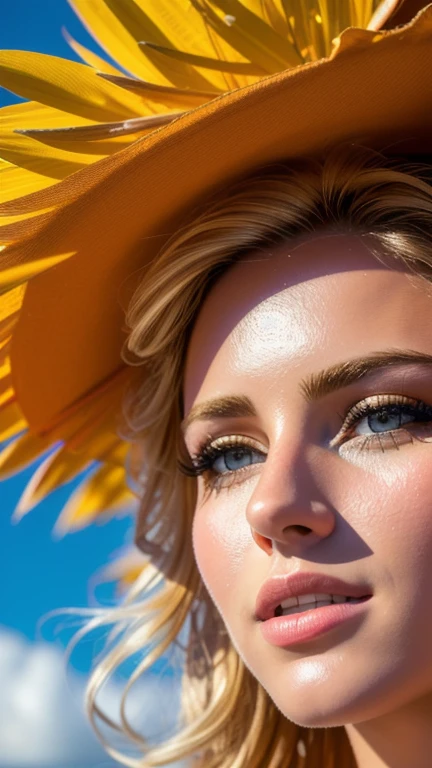 analog style, (((skin details, high detailed skin texture))), ((photorealistic), film grain), 8k hdr, ultra realistic, film photography, dslr Movie poster , tropical island, romantic, (Blonde women), (detailed skin,detailed eyes:1.3), beach Palm trees, masterpiece, intense , ambient light, Vivid color of field, High contrast, hyper realism, intricate detailed photorealistic, portrait photograph, trending, award winning photography, vivid colors, ultrahd, hdr shot, dramatic composition, vibrant colors, sharp details,