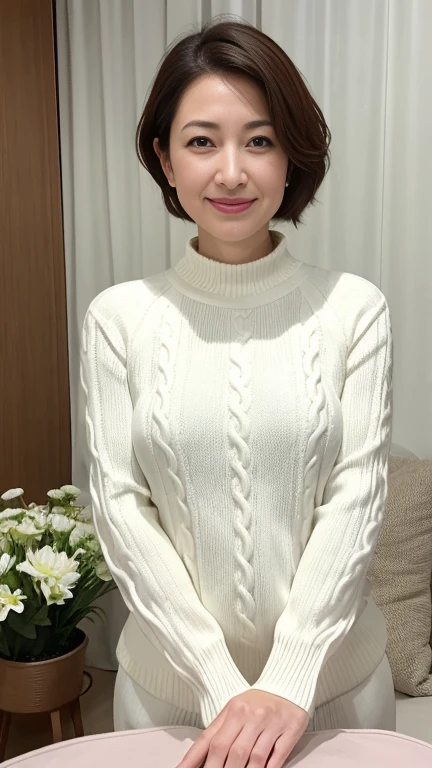 ((highest quality)), ((masterpiece)), (detailed),naked ,(Small breasts,Cute Underwear) ,Perfect Face,pretty girl、Look forward,(Drawing from below) short hair、Brown Hair、Japanese idol girls,smile、Embarrassed face,Pull your arms behind your back、whole body(Draw the area above the thighs)、Pool ,Place your arms behind your back,