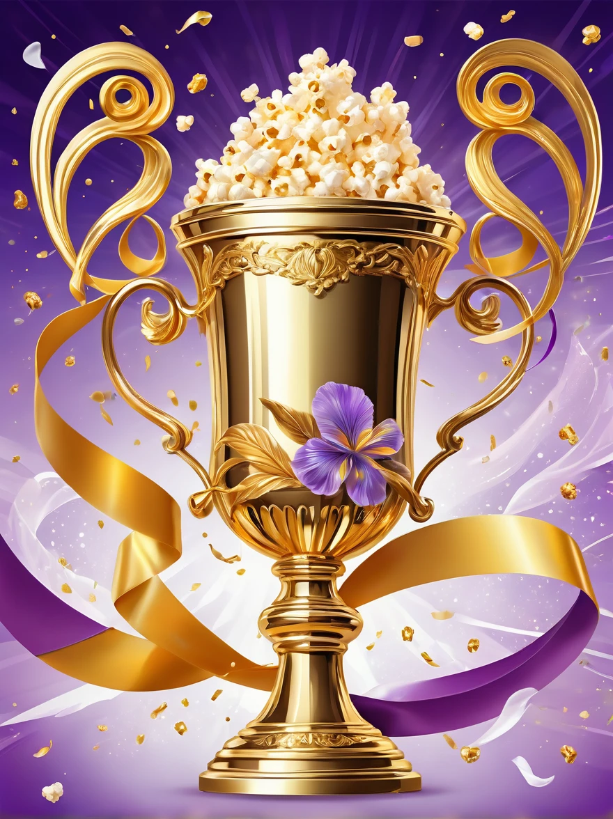 (((Crazy illustration abstract gold trophy:1.3)))，(((Trophy decoration effect:1.3)))，(((Wear ribbons:1.3)))，Eternal fantasy style，Dizziness symbol，iris，White smoke with multiple notes，Popcorn，lavender blush，Artistic Color，Diamond shape with dots inside，Paradise in Heaven，shelter，high resolution，Rich colorful brushstrokes，The most true，Details of the origins and consequences of the absurd，Ridiculous resolution，Showing readiness to sacrifice one&#39;s life，Pretend to be brave and fearless，The atmosphere disappears quietly，Creating Hell，Paradise of Despair，and madness，Background secret stone carving broken，Light and Shadow，Confusing the Light of Truth，The brilliance of countless star fragments，Illustrations show justice and stupidity，Crazy Wolf，Seamless dark fantasy smoke，Dazzling fantasy garden illustration，Sad flower，Reverberation Reflection