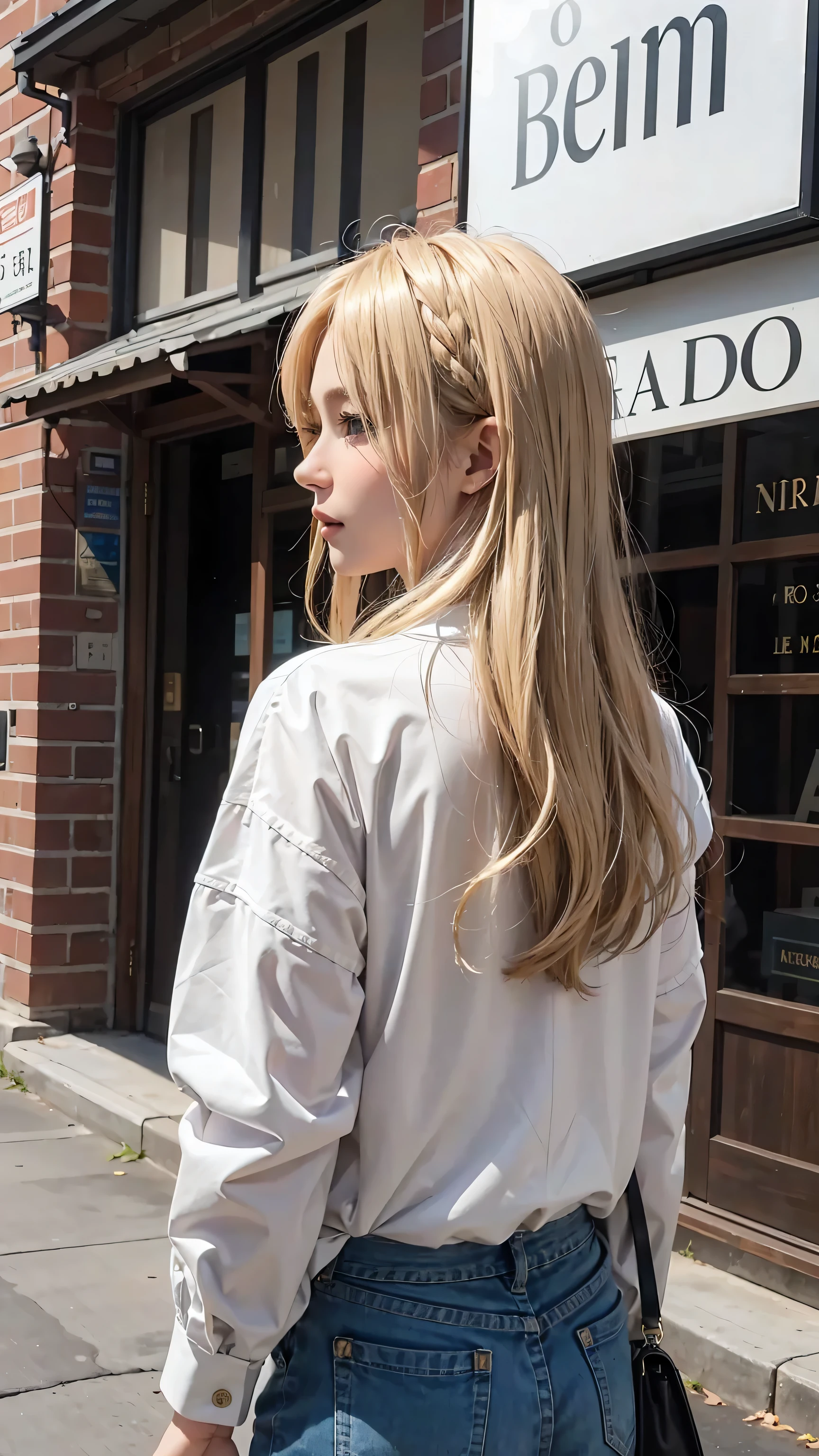 Masterpiece, best quality, super fine, 16k, medium hair, blonde color hair,