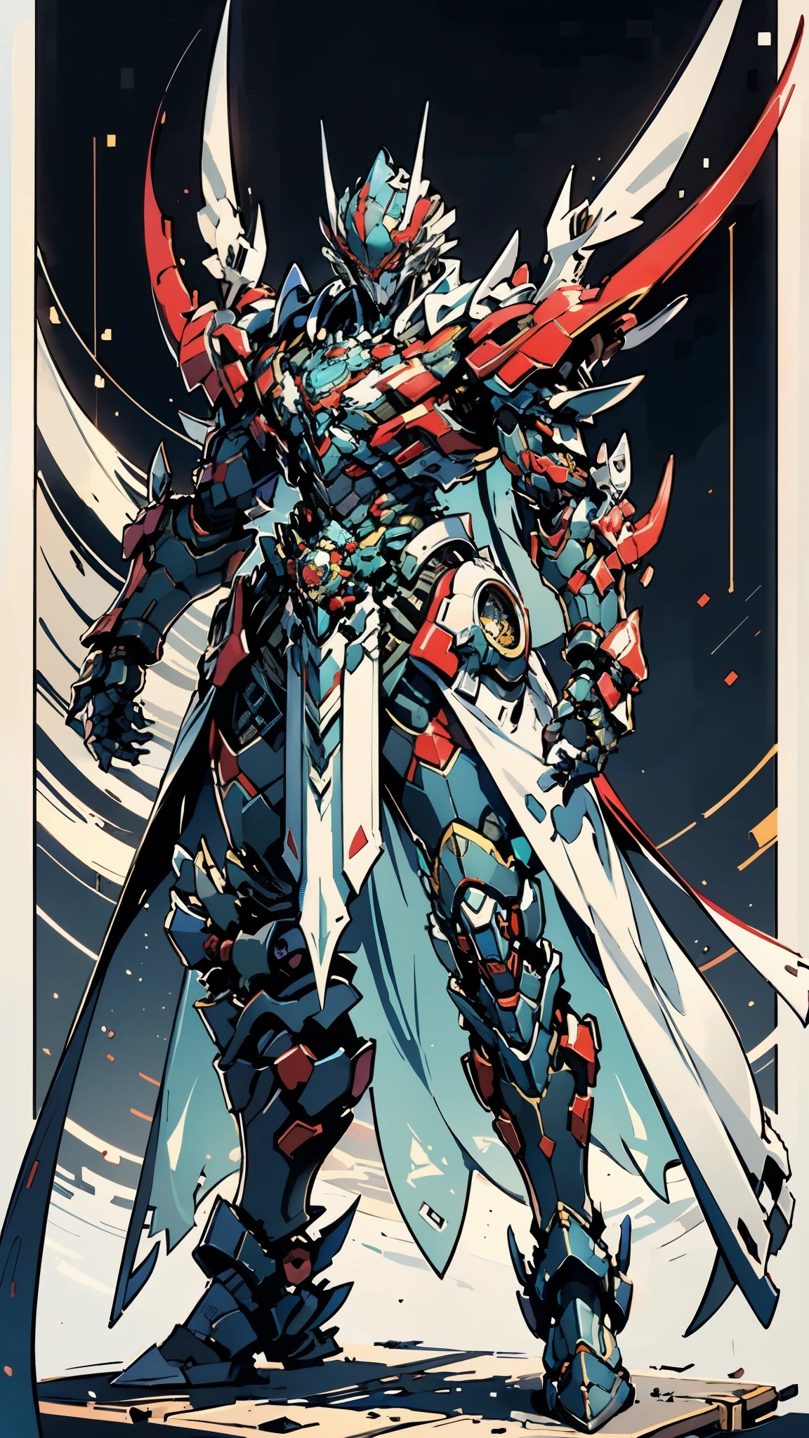 A man wearing a full-face helmet, a fantasy-style biotech armored combat suit, green eyes, (a composite layered chest armor), fully enclosed shoulder guards, matching arm and leg guards, the belt is adorned with Falcon Wing, (the color scheme is primarily white with red and blue accents), the design balances heavy with agility, a high-tech bio-mecha armor, (Armor Concept Inspired by Falcon, stand on the top of a skyscraper in a futuristic sci-fi city), this character embodies a finely crafted fantasy-surreal style armored hero in anime style, exquisite and mature manga art style, (element, plasma, energy, the armor glows), ((male:1.5)), metallic, real texture material, dramatic, high definition, best quality, highres, ultra-detailed, ultra-fine painting, extremely delicate, professional, perfect body proportions, golden ratio, anatomically correct, symmetrical face, extremely detailed eyes and face, high quality eyes, creativity, RAW photo, UHD, 32k, Natural light, cinematic lighting, masterpiece-anatomy-perfect, masterpiece:1.5