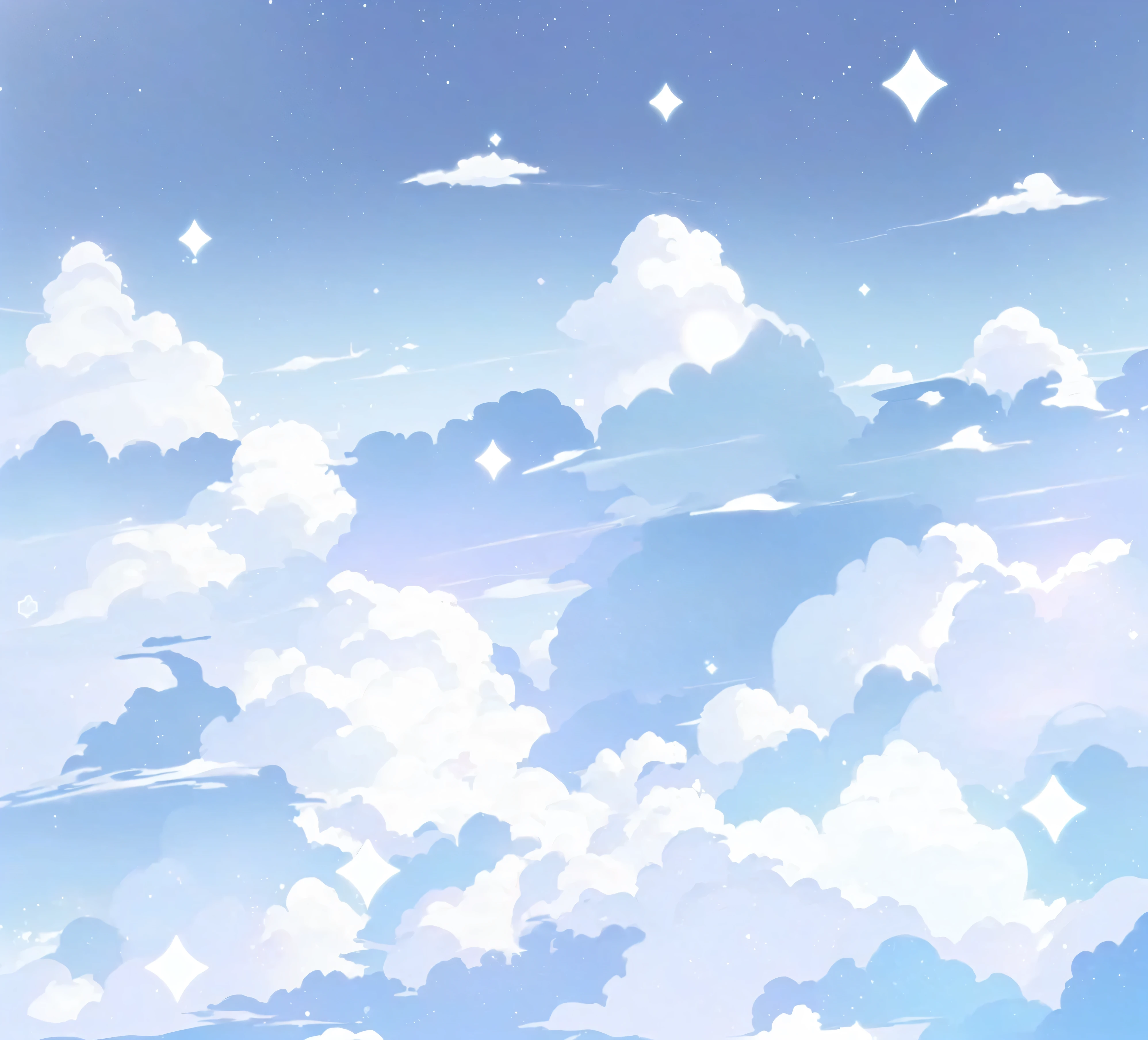 There is a cartoon picture of the sky and clouds, Animation Cloud, fantasy y sky, luminous sky Heaven Background, Anime Background, anime sky, Sky background, Heaven Background, partly cloudy background, background technology, dreamy clouds, Cloud Background, background technologywork, anime background technology, background heavenly sky, partly cloudy, Sky forest background, Ethereal Background