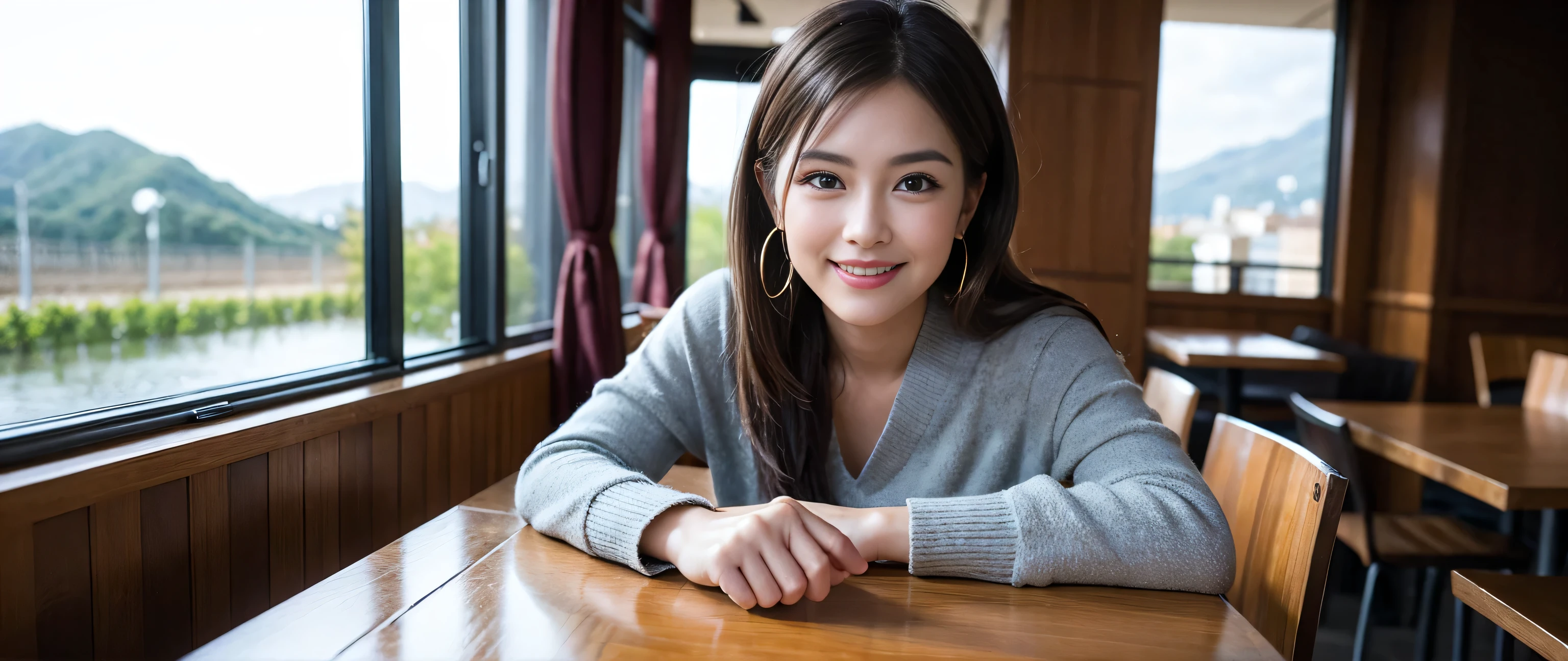 ((highest quality、8k、masterpiece:1.3))、Two beautiful women、Slim body、((Bob Hale、Straight hair:1.2))、(to be born, highest quality, masterpiece:1.5), (Realistic, Intricate details:1.2), Ultra-high resolution, Wine glass on the table、Lighting the face、Amazing view of the sunset sky and clouds、Amazing mountain views、A bright smile、A lovely woman with a smile、Bright image、The beauty of wine, Beautiful Face, blue eyes, The light shines on your face, Blushing, short hair,Bright Face、 (41 years old), 39 years old, Lady、red wine 、Appetizers、Italian food、Wine bottle、Champagne、sparkling wine、Two beauties、Brown Hair、Shortcuts、Long sleeve shirt、dress、Pretty Woman 1, (Slim face), (The body is slim), (Brown Hair), (Shortcuts), cheeks turn a little red,Attractive beauty、, Out of the window, A beautiful and detailed night view unfolds.........., restaurant, In a prominent place (From the waist up) Nova Frog Style, actress, model, Upper Body, White wine, slim, wine glass, A wine glass placed in the middle, smile, (smile: 1.15), Beautiful fine grain, Depth f/2,saturation, High Contrast, Strong light and shadow,Moist Body:1.5、3D texture、Delicate eyes、Brown Hair、The hair is very shiny、