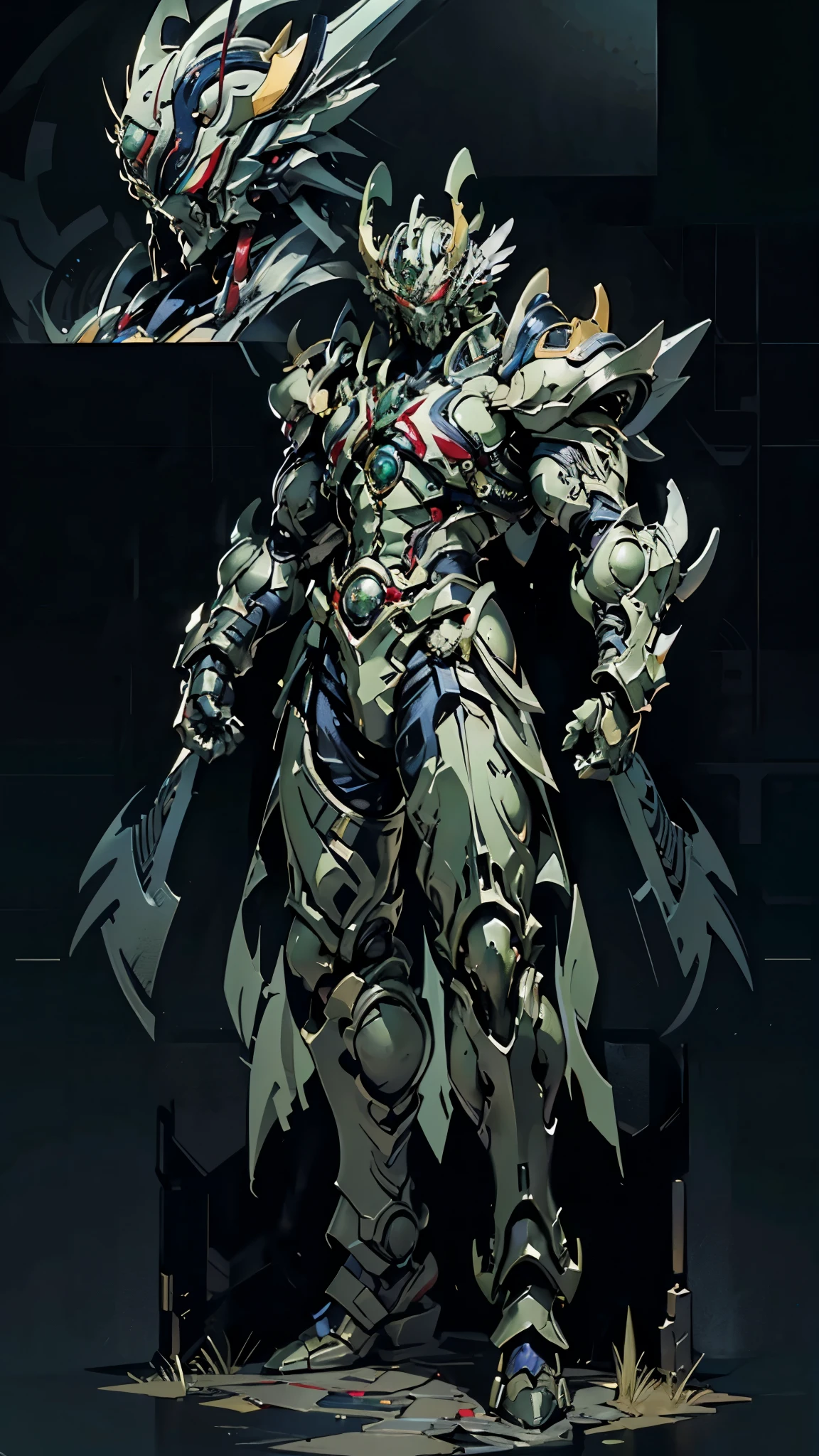A man wearing a full-face helmet, a fantasy-style biotech armored combat suit, green eyes, (a composite layered chest armor), fully enclosed shoulder guards, matching arm and leg guards, the belt is adorned with Falcon Wing, (the color scheme is primarily white with red and blue accents), the design balances heavy with agility, a high-tech bio-mecha armor, (Armor Concept Inspired by Falcon, stand on the top of a skyscraper in a futuristic sci-fi city), this character embodies a finely crafted fantasy-surreal style armored hero in anime style, exquisite and manga art style, (element, plasma, energy, the armor glows), ((male:1.5)), metallic, real texture material, dramatic, high definition, best quality, highres, ultra-detailed, ultra-fine painting, extremely delicate, professional, perfect body proportions, golden ratio, anatomically correct, symmetrical face, extremely detailed eyes and face, high quality eyes, creativity, RAW photo, UHD, 32k, Natural light, cinematic lighting, masterpiece-anatomy-perfect, masterpiece:1.5