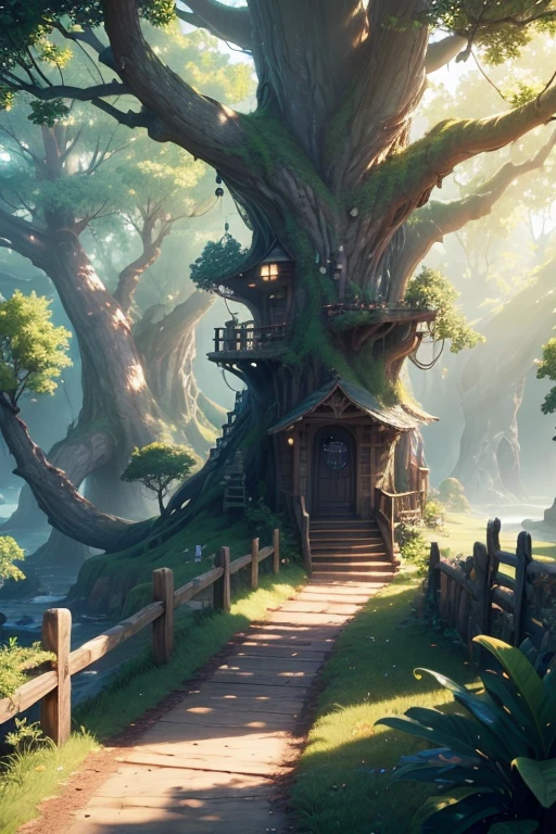(((masterpiece))), highest quality, Ultra Detailed CG Unity 8k Wallpaper, Treehouse