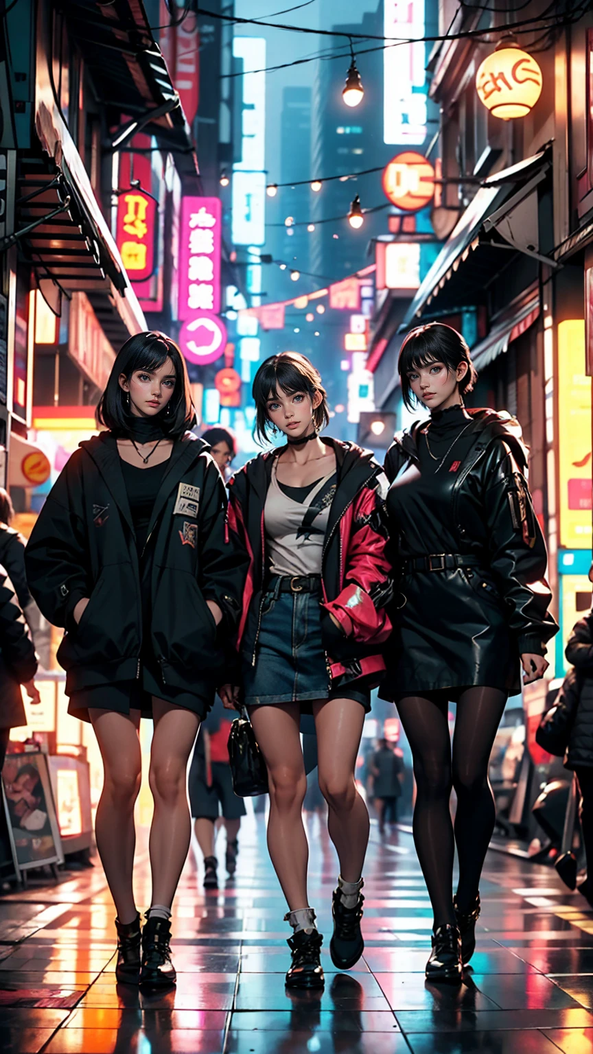 「Blade Runner」Female Replicants、In a cyberpunk city