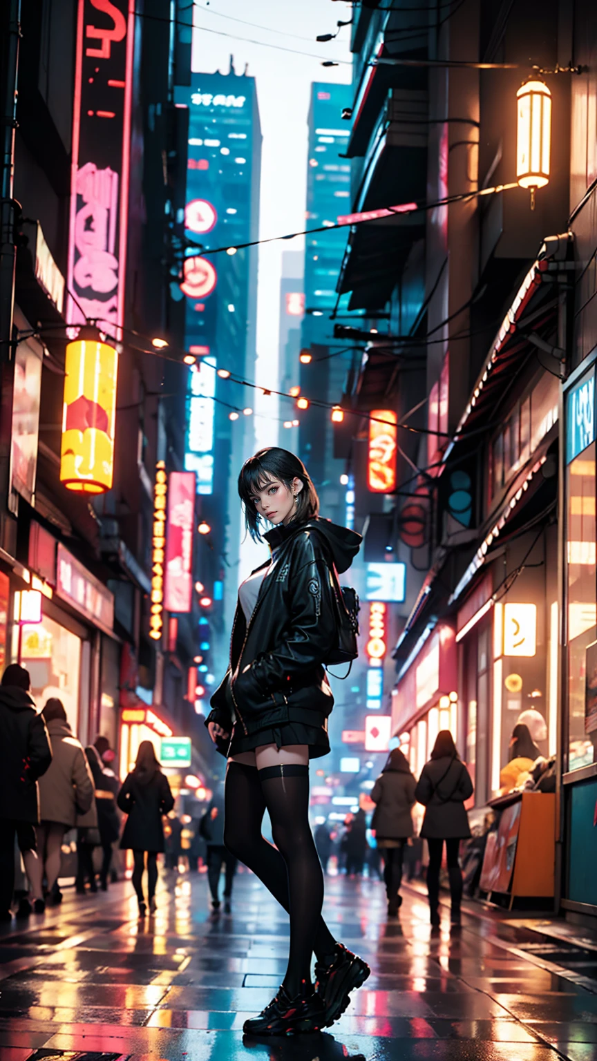「Blade Runner」Female Replicants、In a cyberpunk city