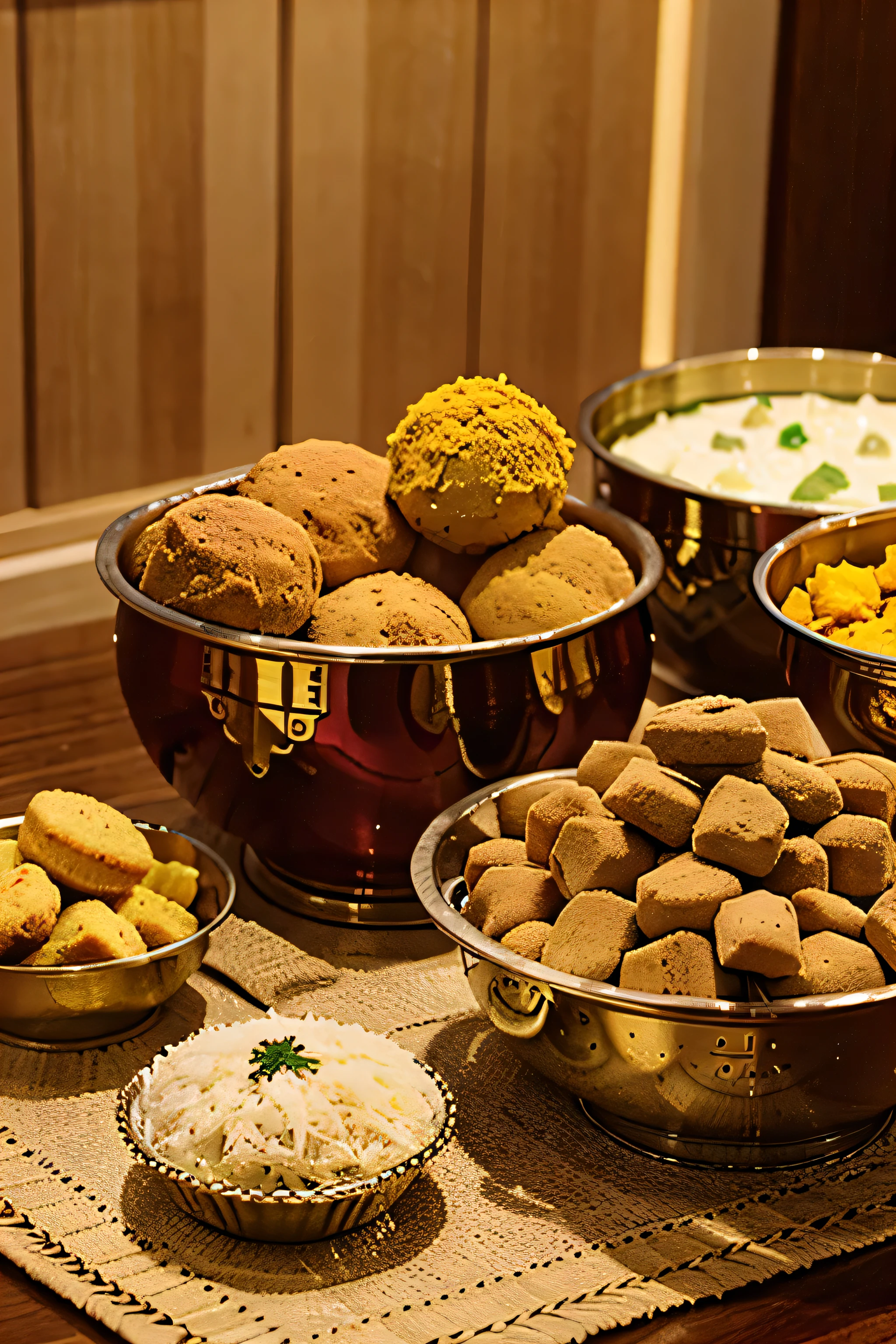 indian sweets and foods in indian homes.