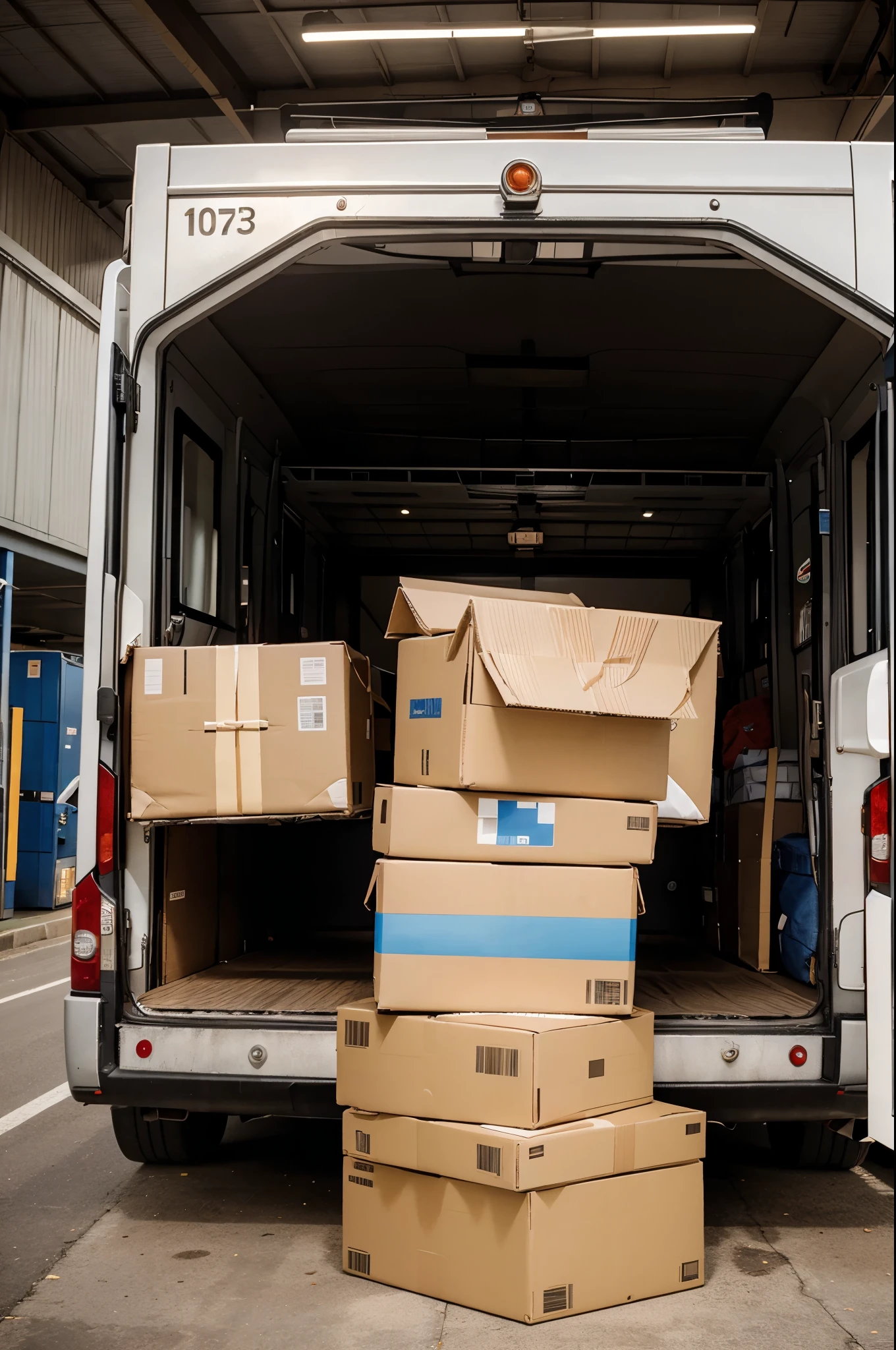 Picture logistics and transports with E-commerce