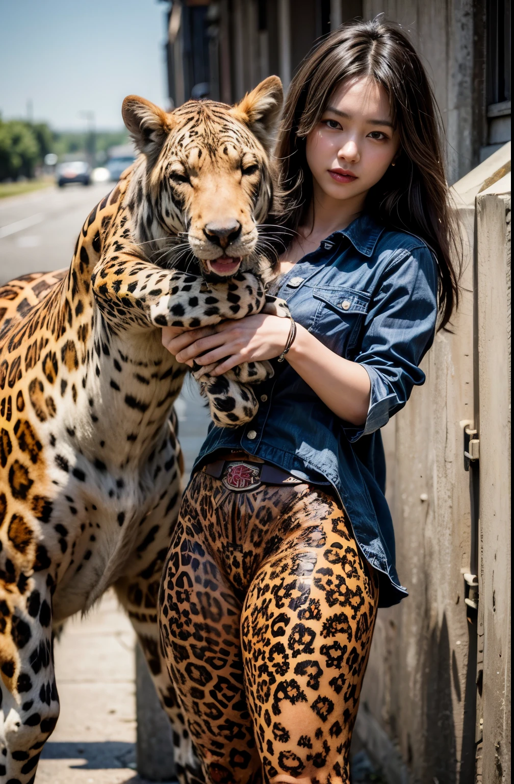 (masterpiece, best quality:1.2), (8k uhd, 16k, 32k, ultra high res), (photorealistic:1.37), (RAW photo), ultimate-realistic, ultimate-realistic details, ultimate-realistic texture, ultimate-intricate details, ultimate-realistic lighting, ultimate-realistic shadow, japanese girl, ultimate-cute face, ultimate-RAW skin, ultimate-realistic eyes, (mechanical:1.4), (armor), full body, wide shot, realistic background