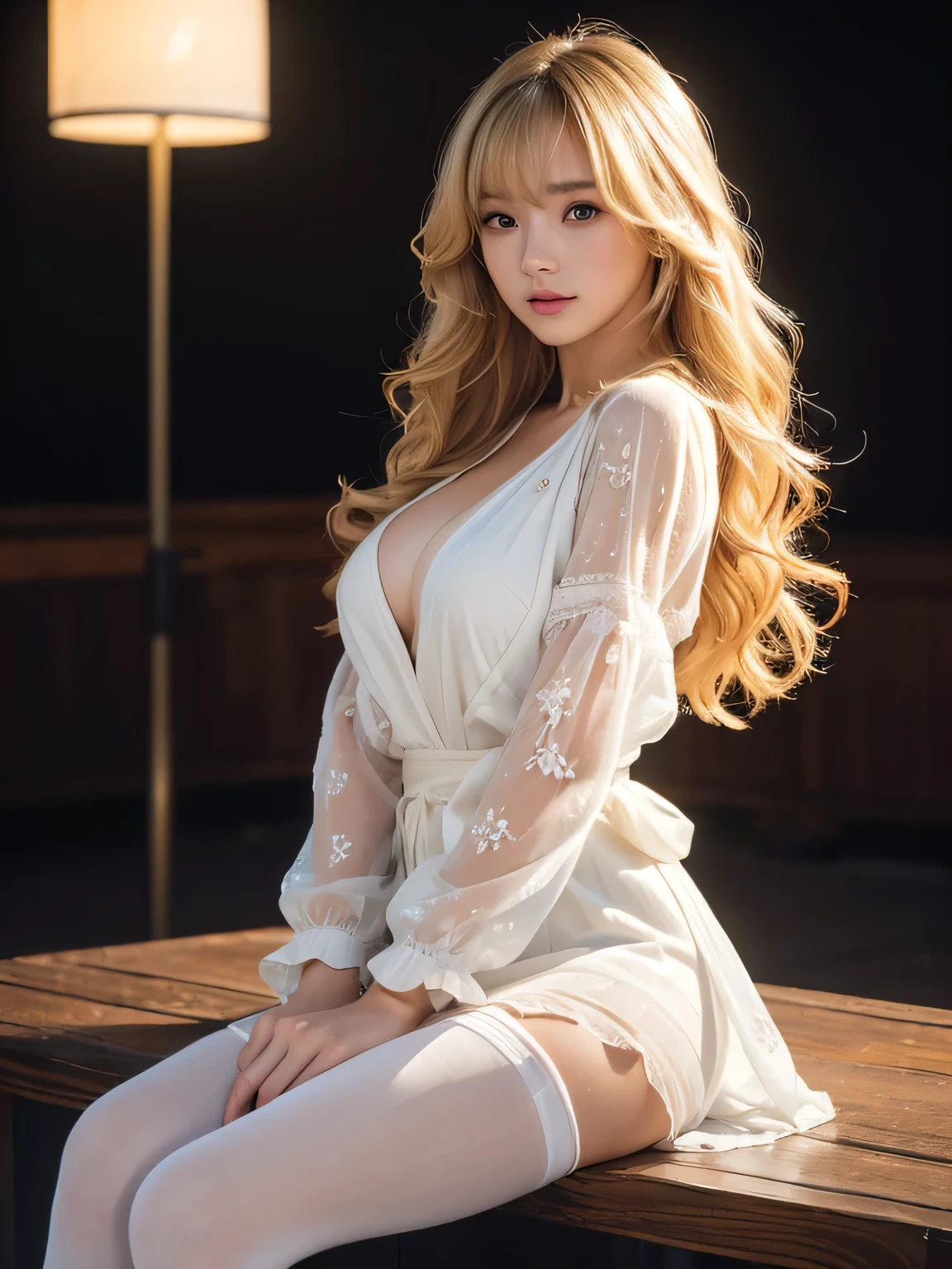 8K、Photo image masterpiece、highest quality、Super-resolution、Angle low-angle image from the feet、Beautiful woman with golden curly hair、((Blonde beauty))、With bangs、Strong winds、Impossibly cute face、And slim、Small breasts、High resolution、masterpiece、Exquisite Function 、Delicate eyes、Delicate blonde hair、8K quality、Pale light and shadow、Dindal effect、Strong winds make her blonde hair messy、With bangs、Random Hairstyles、((A photo from the delicate feet)、(Detailed RAW Photos of Girls)、(Tabletop:1.25)、 (Highest quality:1.6)、(超High resolution:1.5)、(Real:1.75)、8k resolution、Image from the foot、 (RAW Photos:1.2), (Realistic:1.4), Beautiful detailed woman, Very narrow waist、Very detailed eyes and face, Beautiful fine details, Ridiculous、Large file size、Very detailed、High resolution、highest quality、masterpiece、((Lightweight summer blouses and skirts in various colors))、Very detailed、CG、Unified、8k wallpaper、wonderful、The finer detailasterpiece、highest quality、 Light on the face、Cinema Lighting、1人の23-year-old woman、Popular Idol, Colorful costumes,　Outdoor Live Venues, (highest quality,16k,最High resolution,Tabletop:1.2),Very detailed,(Realistic,Realistic,Realistic:1.37), 23-year-old woman, Random Hairstyles, Accentuate your waistline, Clearly visible body lines, Light background, Erotic costumes,  see-through costume, Costumes of various colors and shapes, White Pantyhose, Crowds of fans swarm, Touching my breasts and buttocks, 